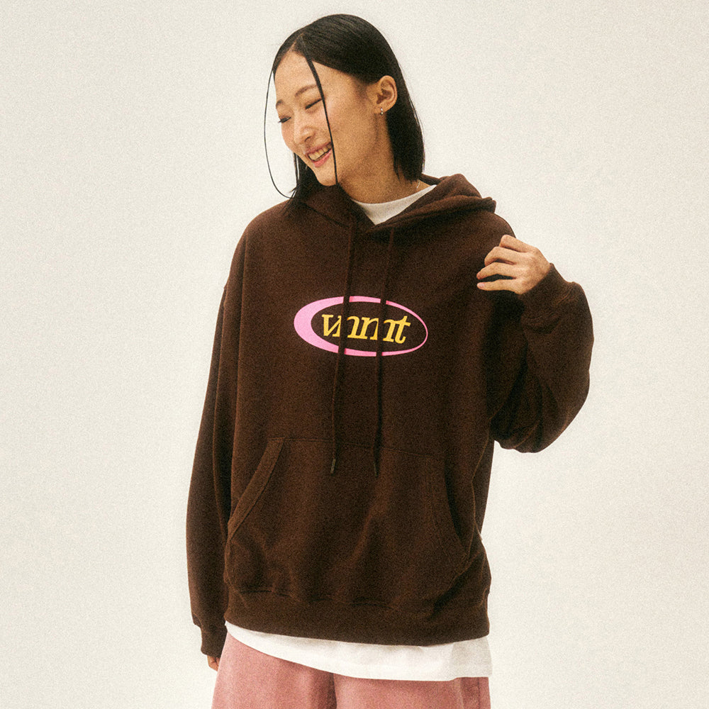 Sport logo oversize hoody_brown