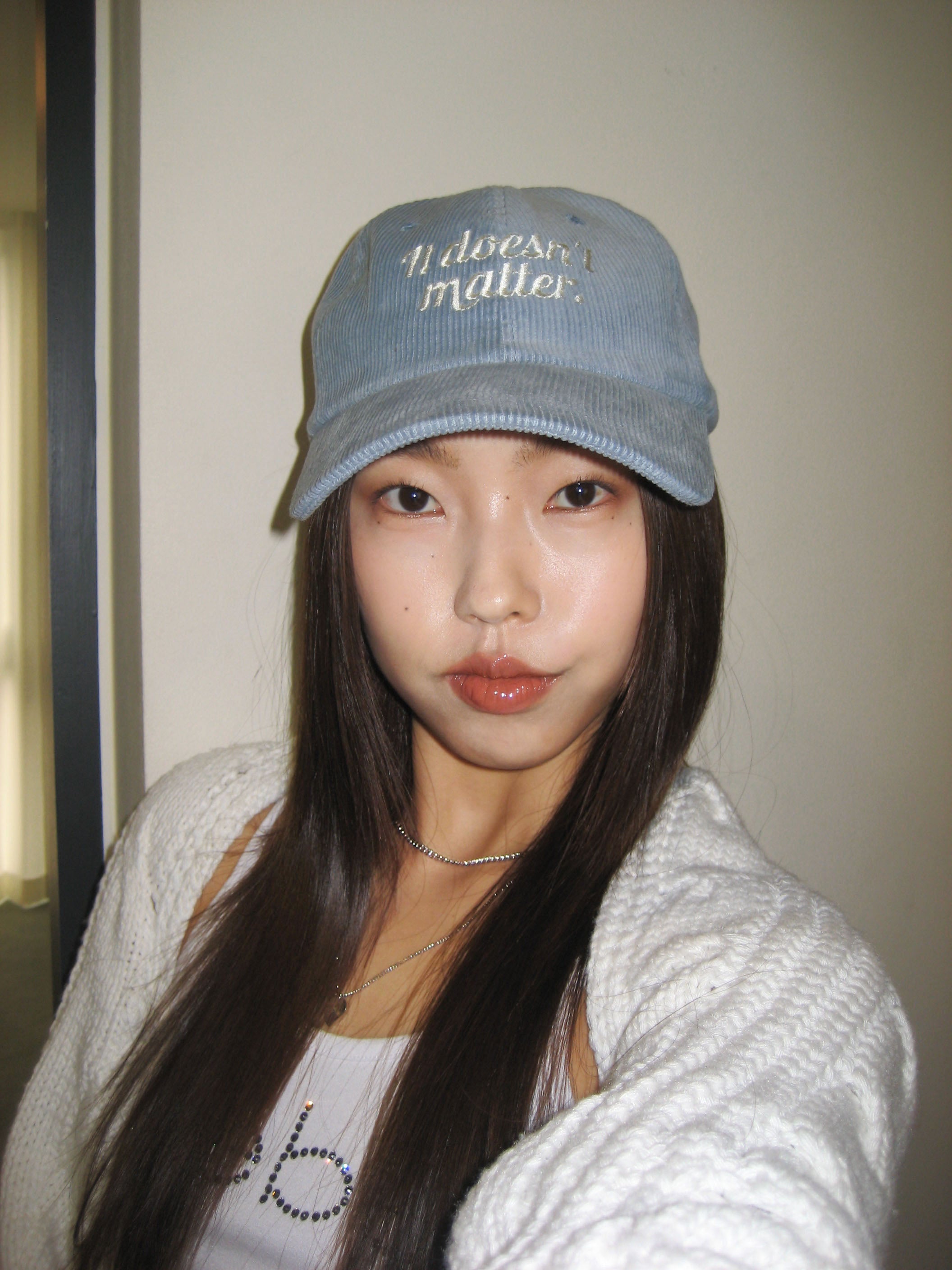 Corduroy logo ball cap (Sky blue)