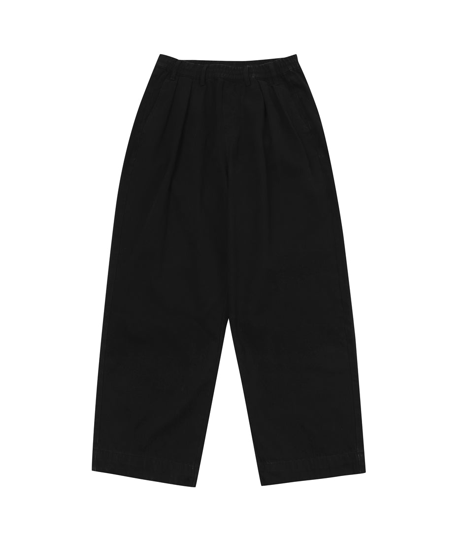 BLACK DRAWSTRING TROUSERS