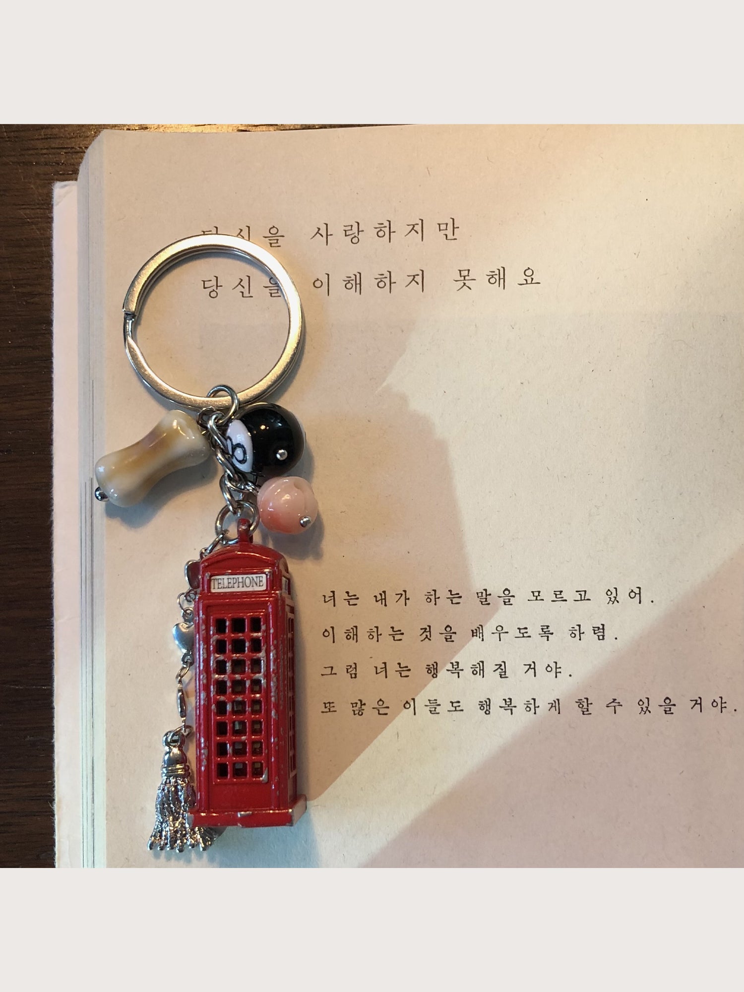 magic world phone booth key-ring