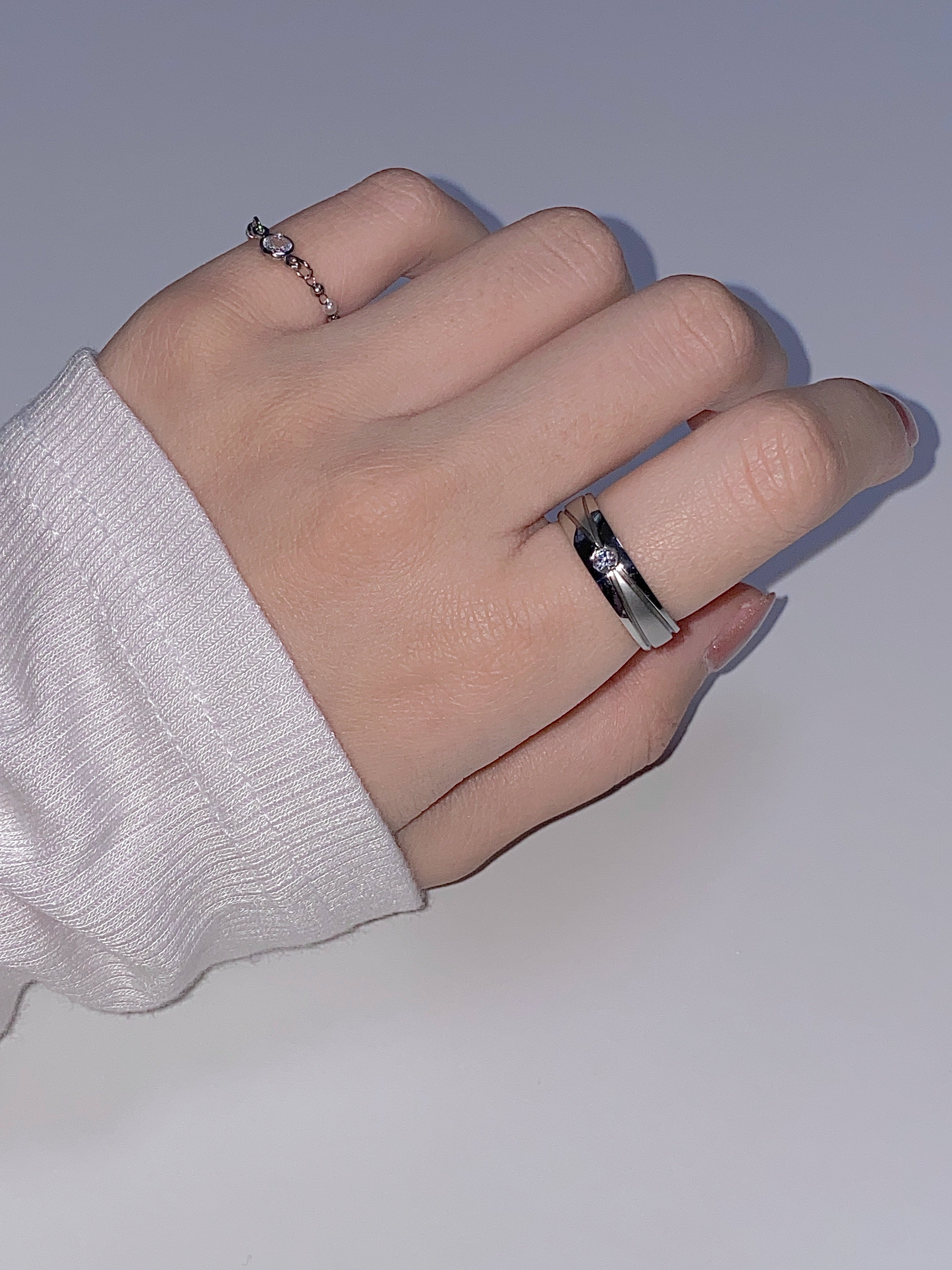  Milky Way Matte Cubic Ring