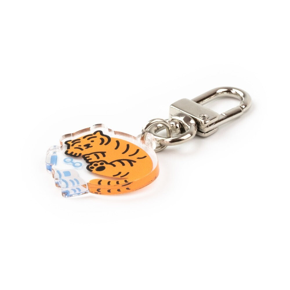 SLEEPY TIGER KEY RING