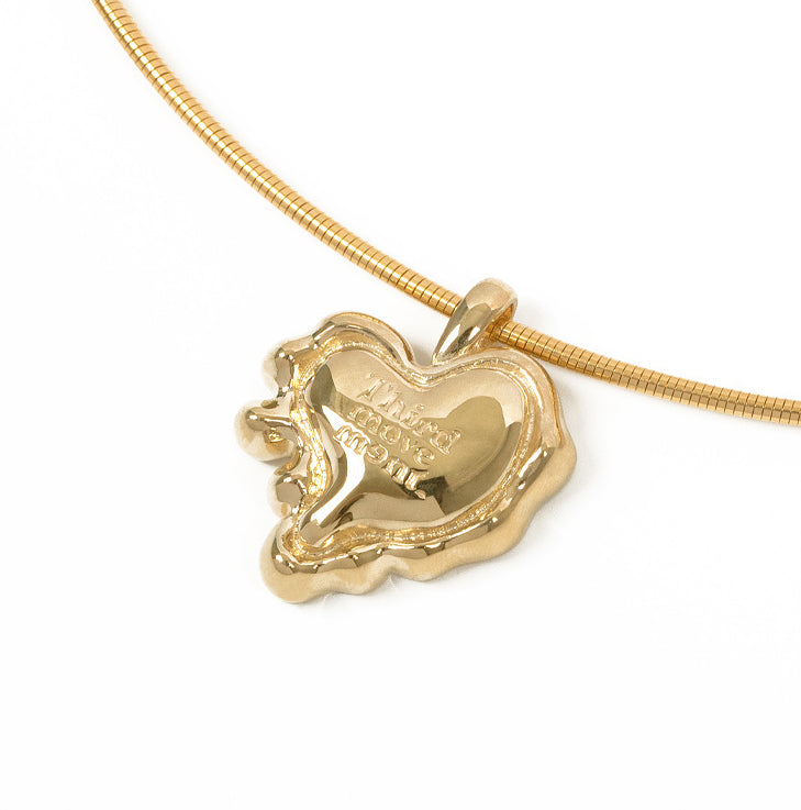 Big Melting Heart Pendant (Gold)