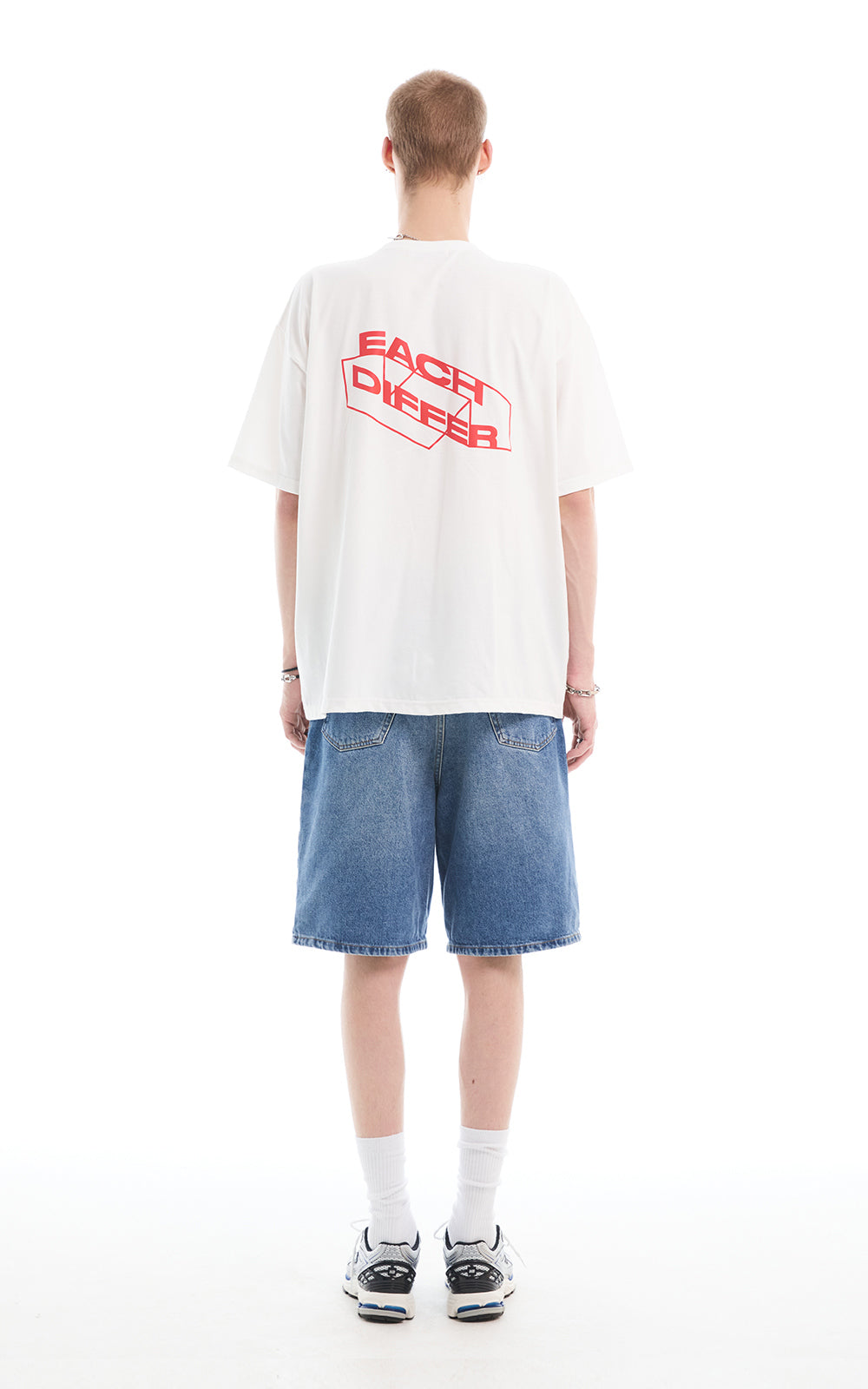 REFLECTIVE OVER SIZE T-SHIRT_WHITE