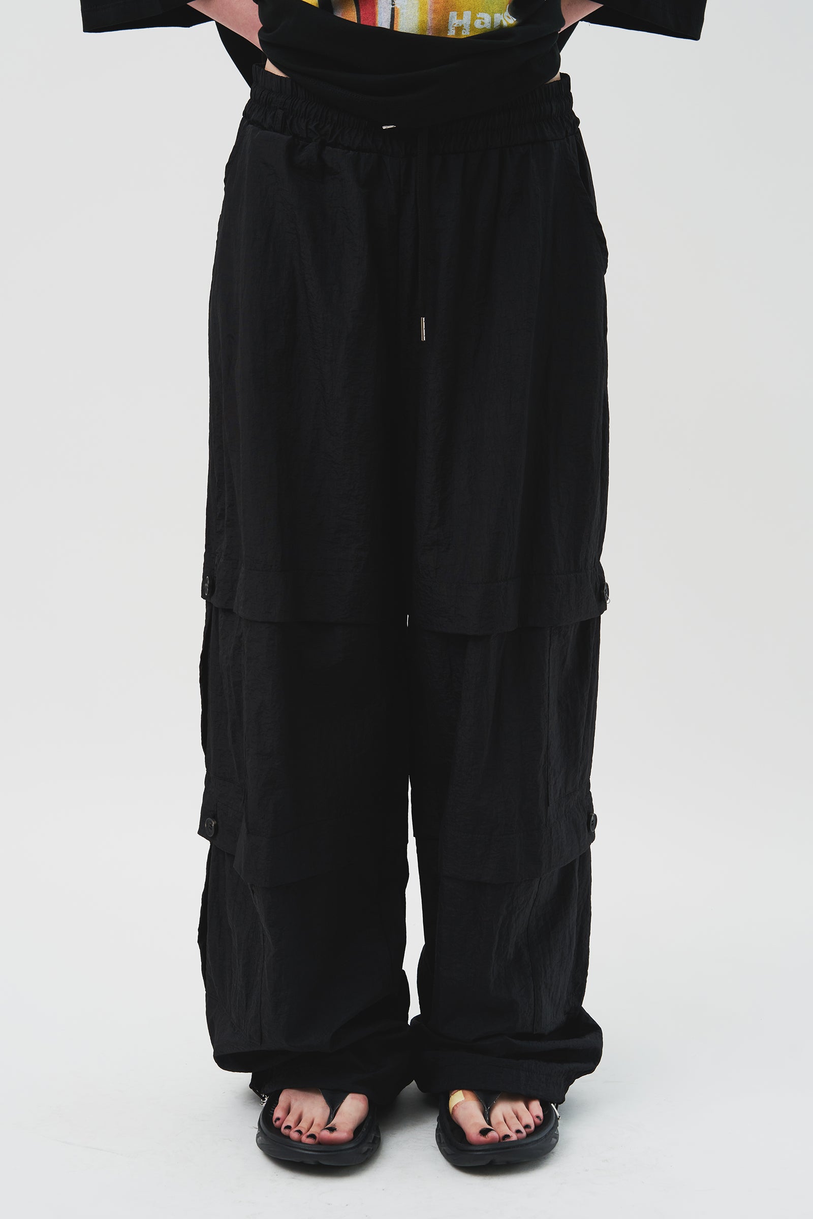 Twin Cargo Nylon Pants (3color)