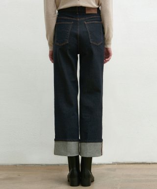 ROLL-UP HIGHRISE JEANS_INDIGO