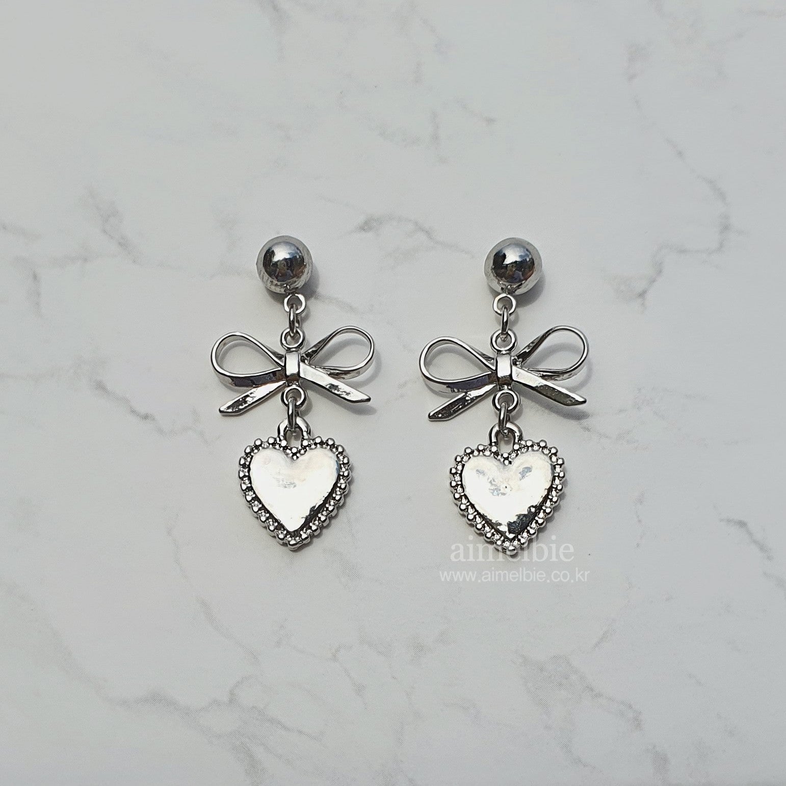 Vintage Silver Heart Earring