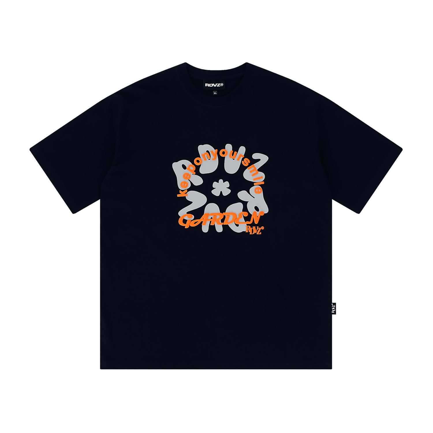 flower leaf logo t-shirts - NAVY