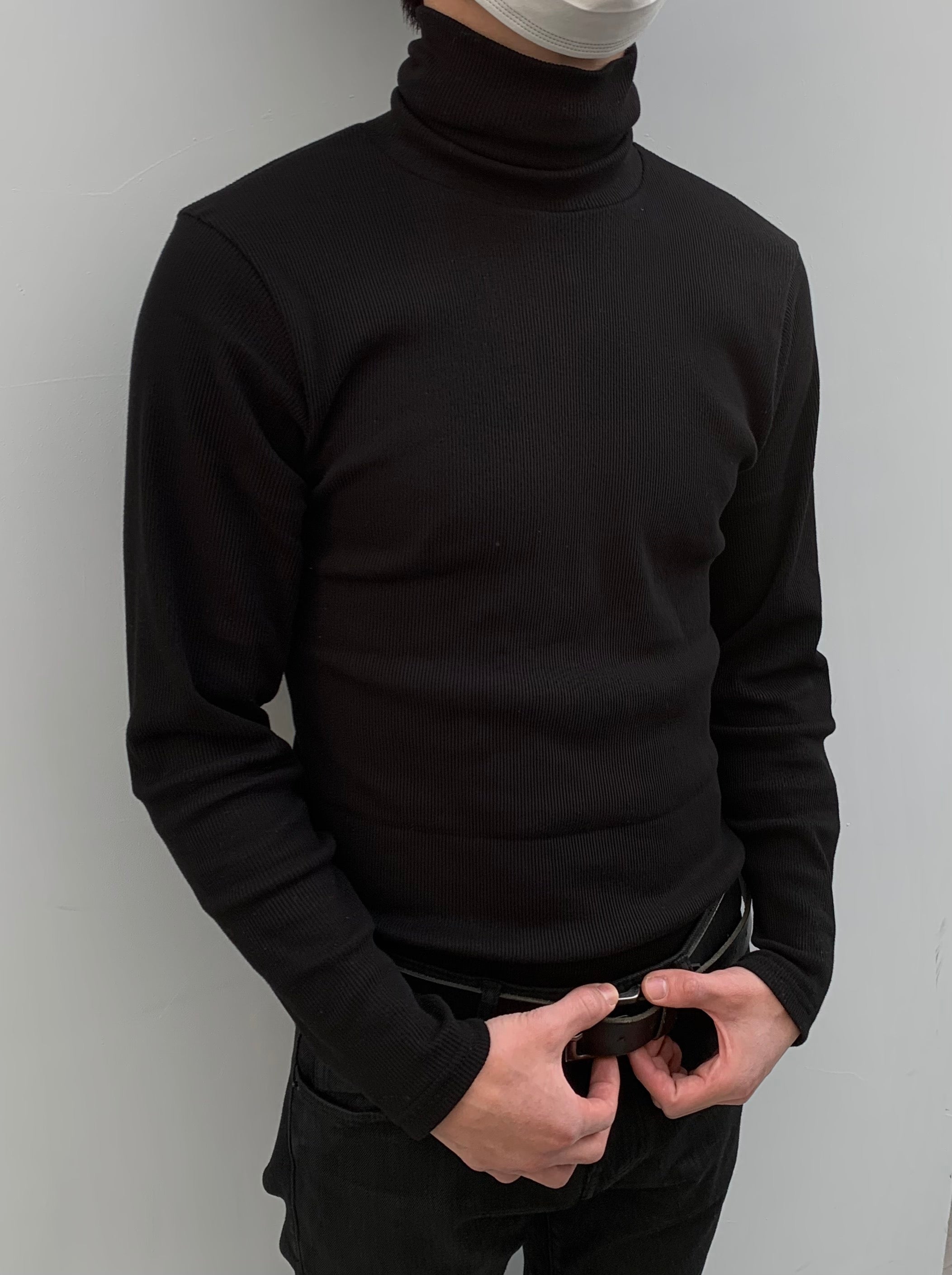 Inner Wear Neck Polo Tee (black)