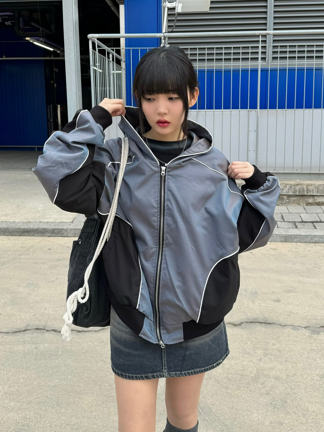 Aurora Piping Hooded Jacket