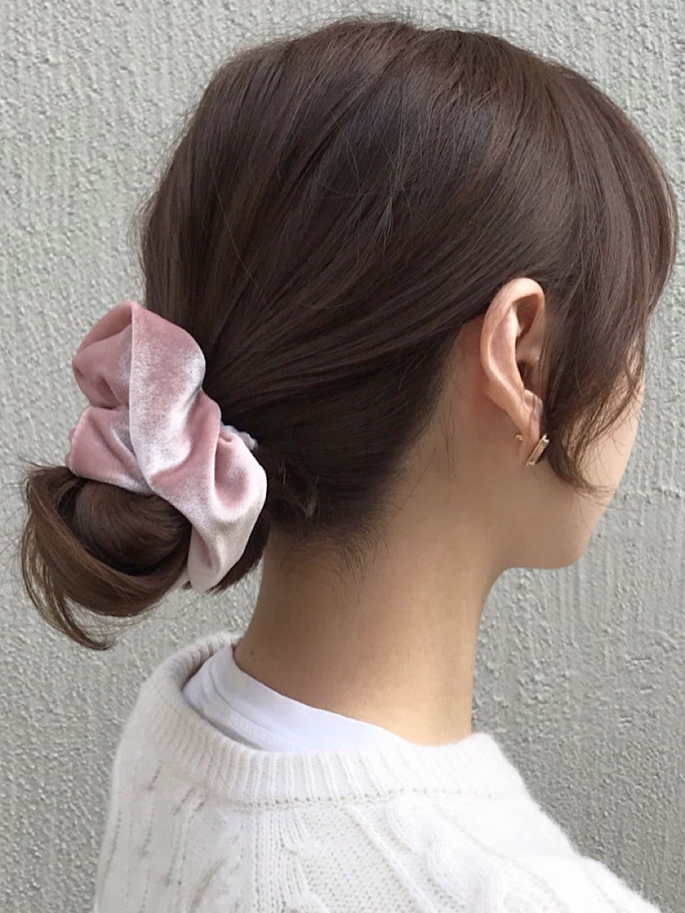 oar Vintage Velvet Volume Scrunchie [Pink]