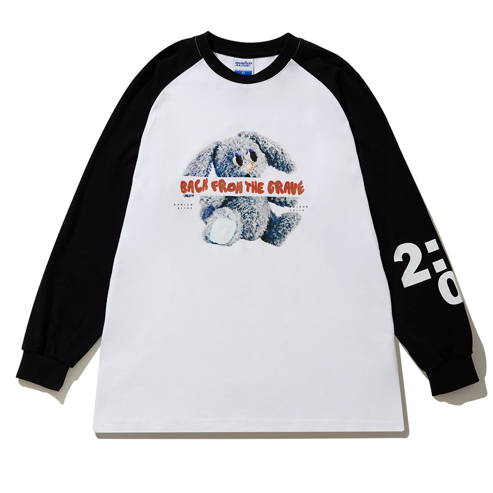 BA RABBIT DOLL RAGLAN LONG SLEEVE - WHITE