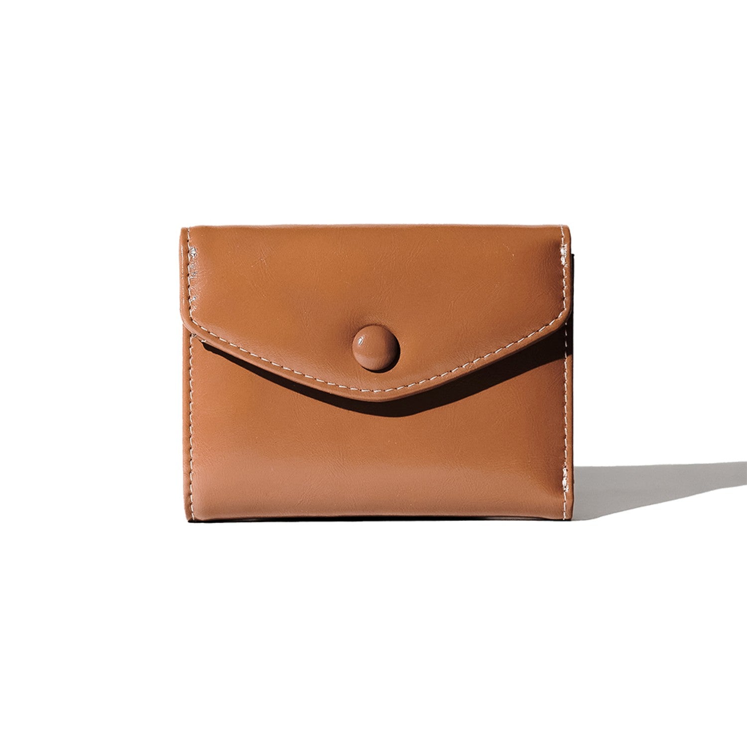 DOT MINI Half Card Wallets cognac wood