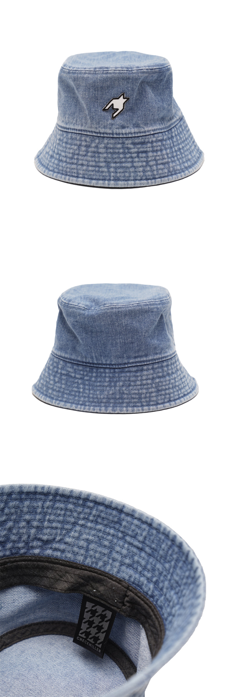 Logo Denim Bucket Hat (Blue)