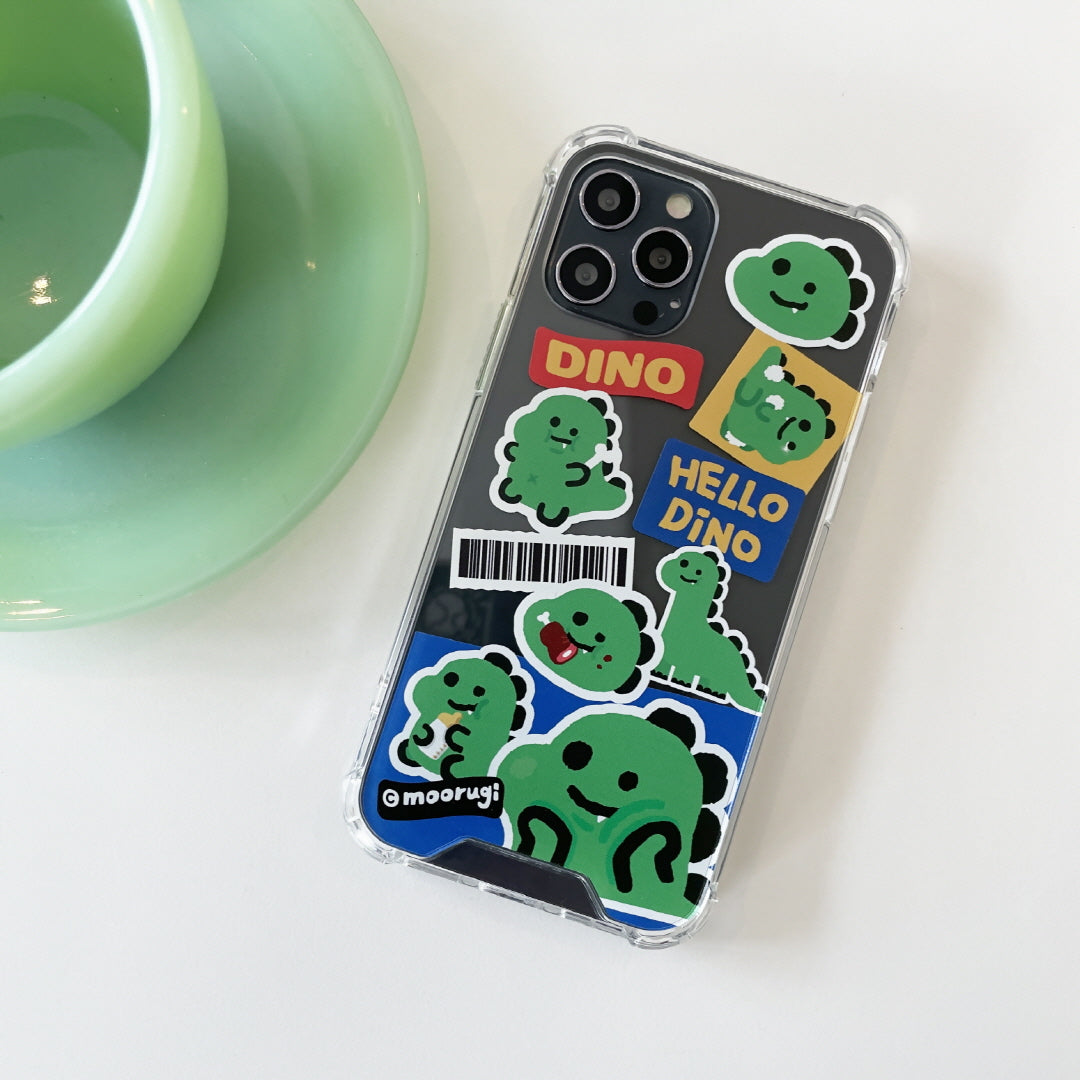 Dino sticker Jellyhard Case