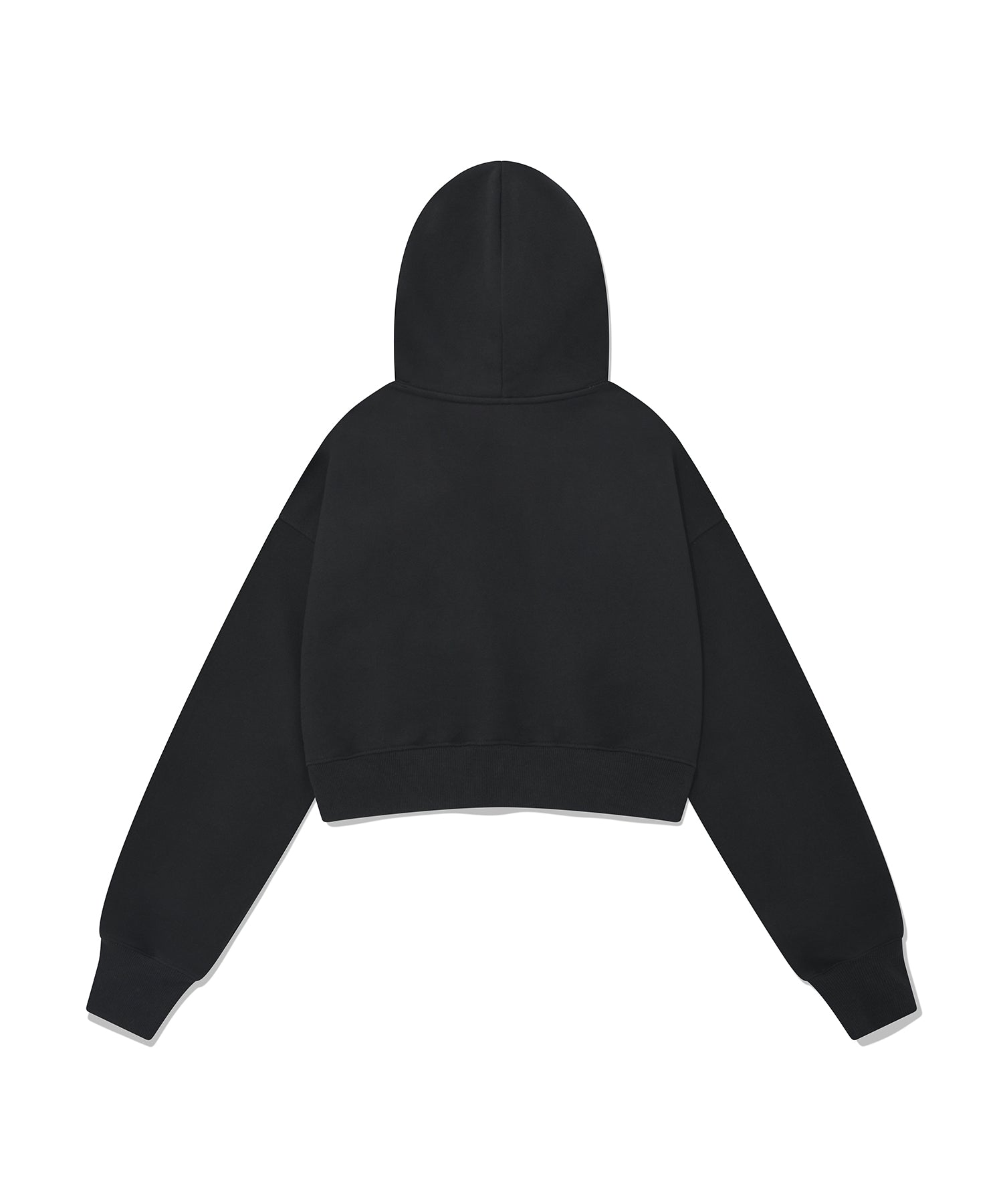 アップリケアーチロゴクロップフーディ/CHUCK APPLIQUE ARCH LOGO CROP HOODIE (BLACK)