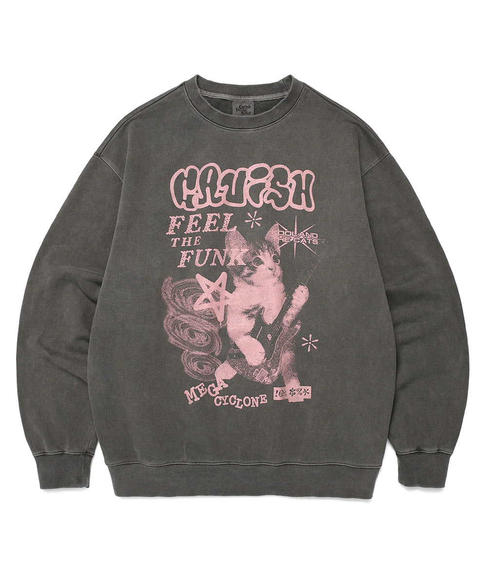 MEGA CYCLONE PIGMENT SWEATSHIRT CHARCOAL(CV2DFUM440A)