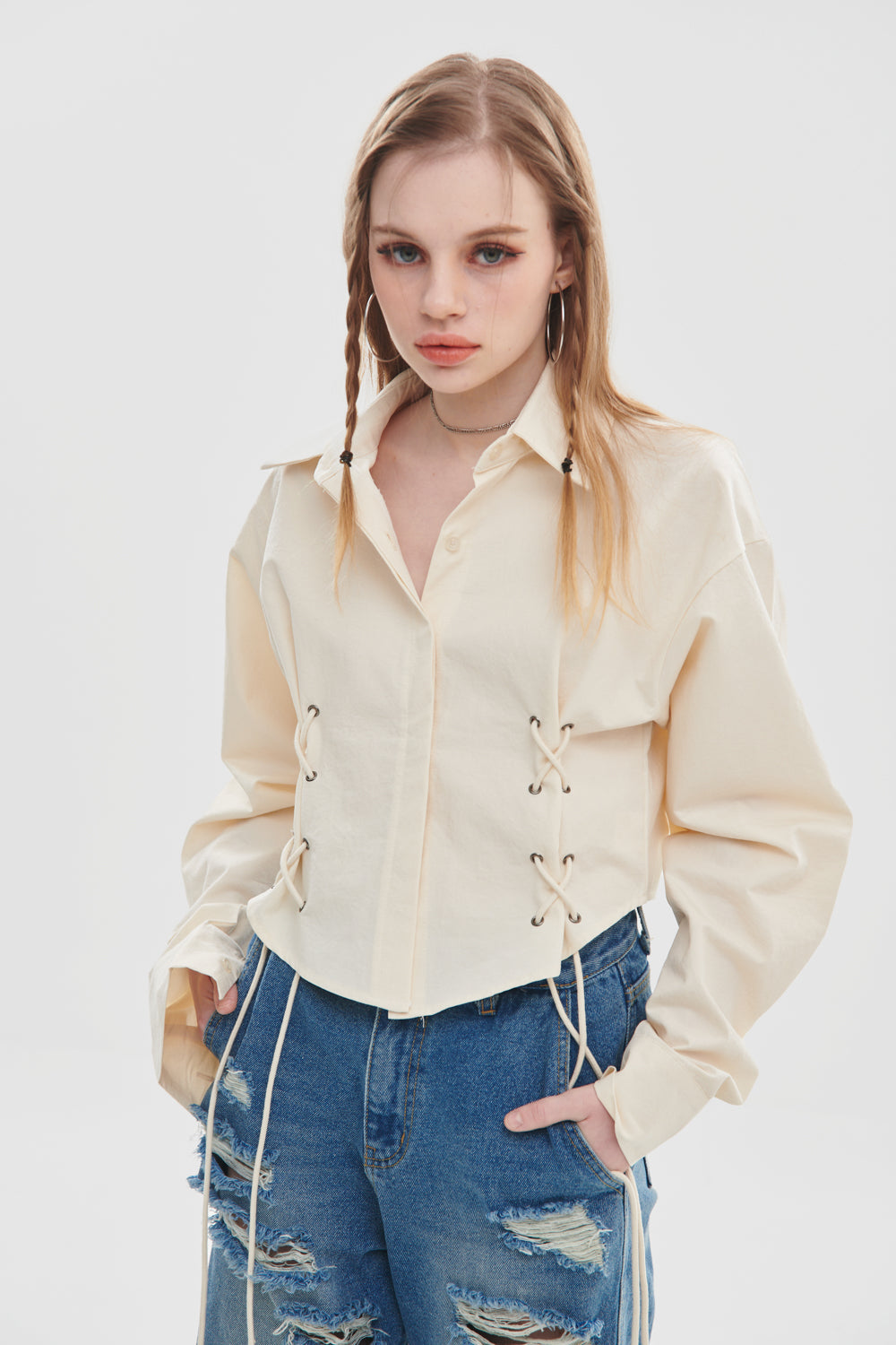 EYELET SHIRT