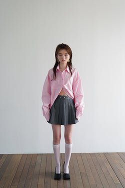 [3rd re-stock] STAR RIVET PLEATED MINI SKIRT