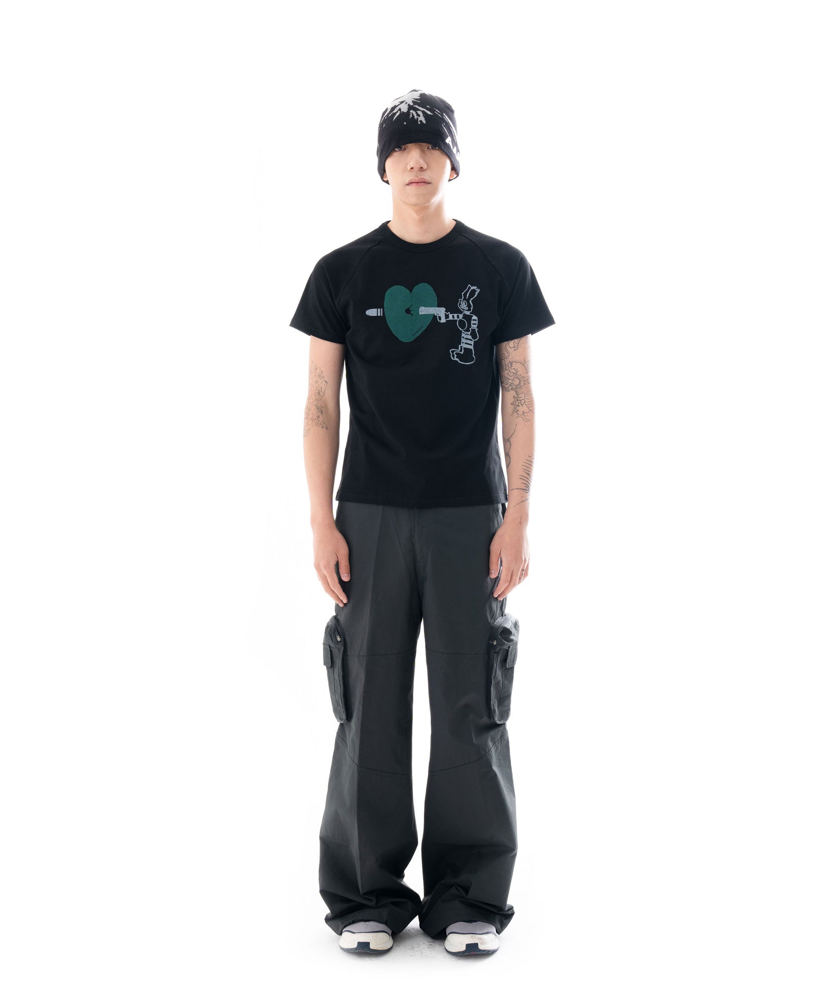 Taped Cargo Pants (Dark Green)