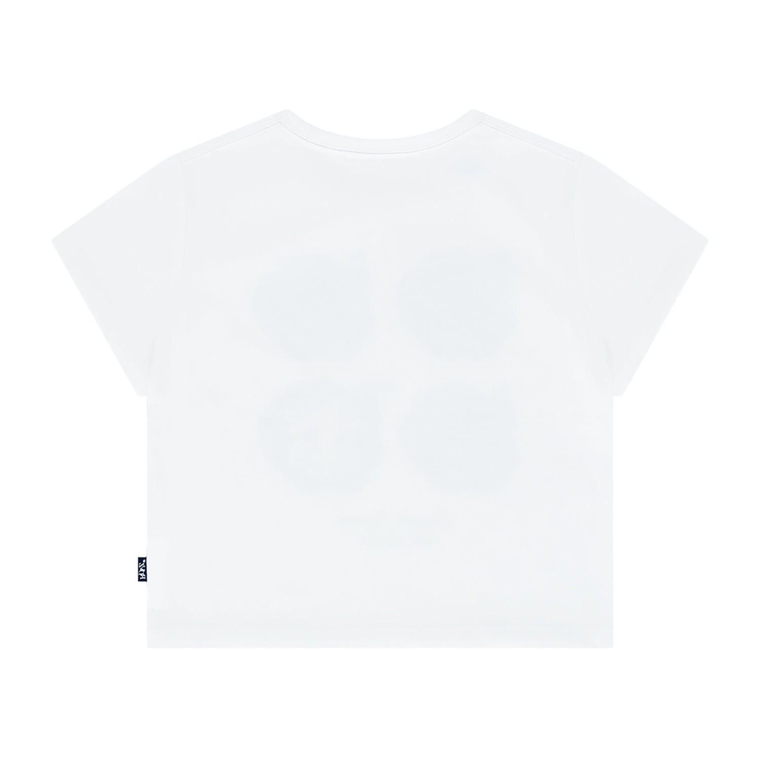 SIMPLIFY ROSE CROP T-SHIRTS - WHITE