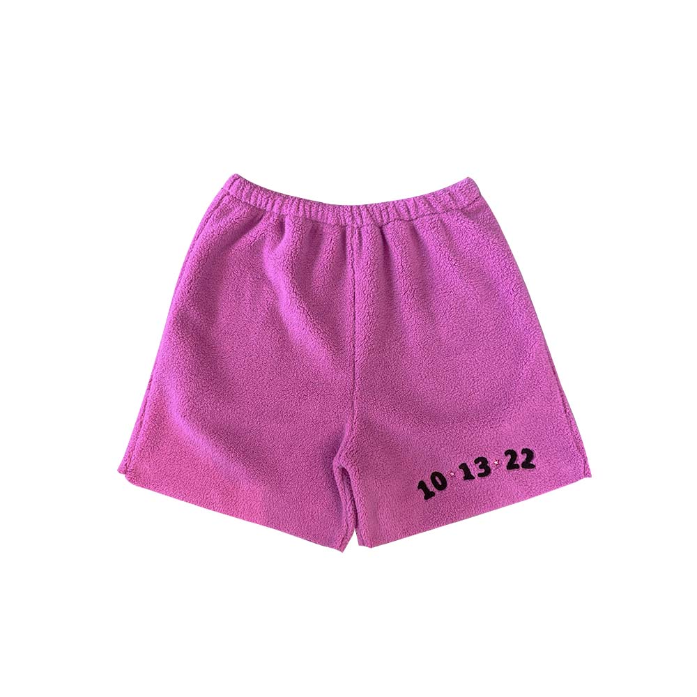 FLEECE NUMBER CROP PANTS, PINK