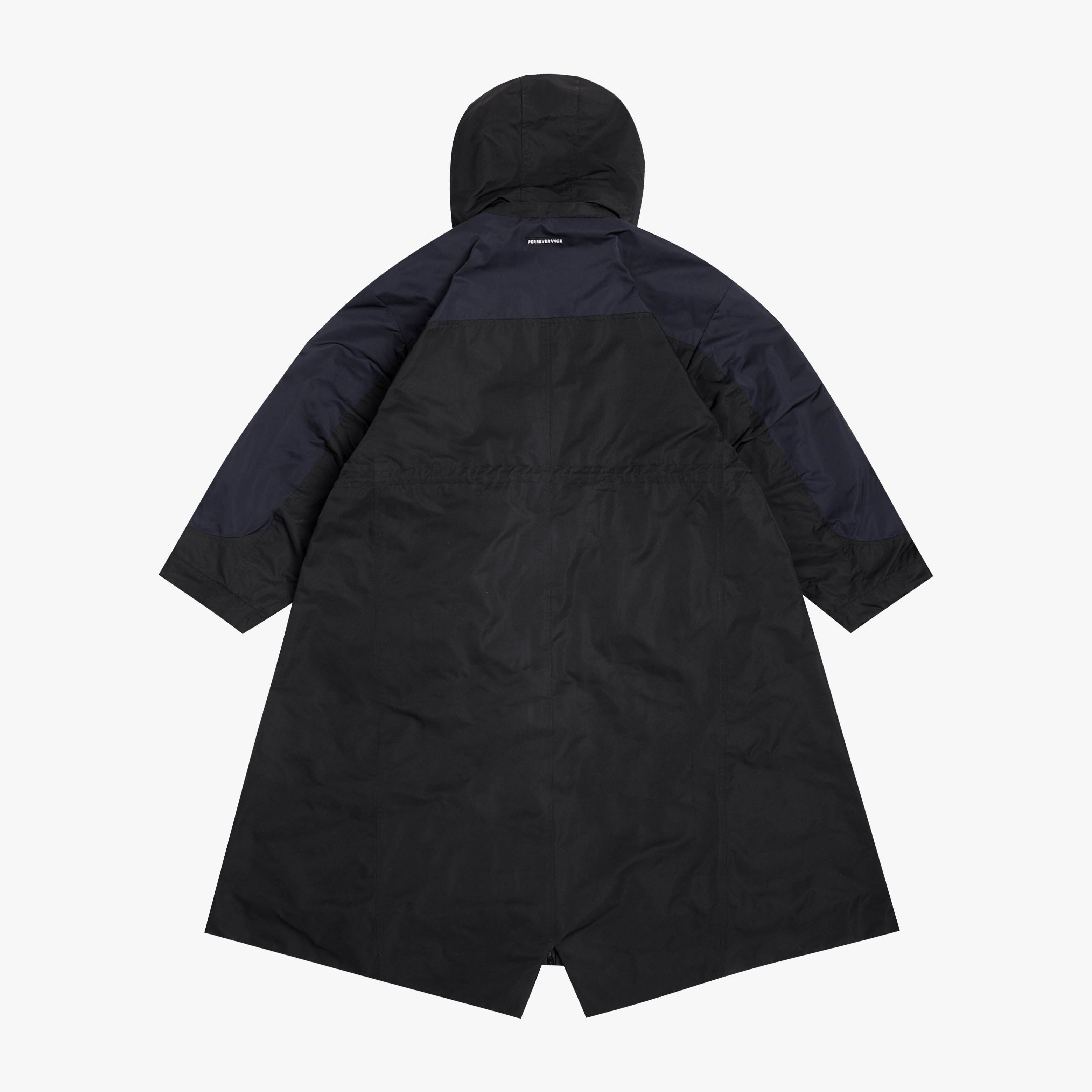 Waterproof Hooded Long Shell Parka Navy