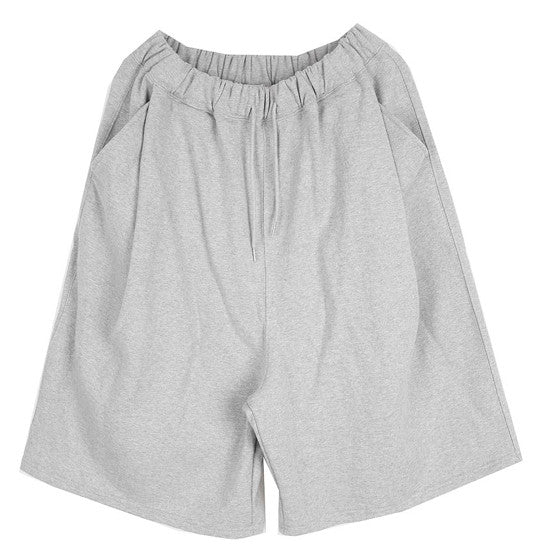 No.0120 B tuck wide cotton banding SHORTS