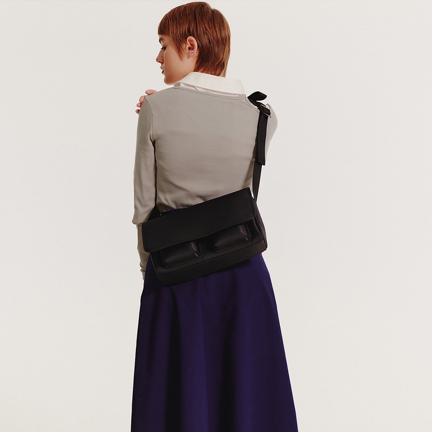 [Z Flip Edition] 2-Pocket Nylon Crossbody Bag