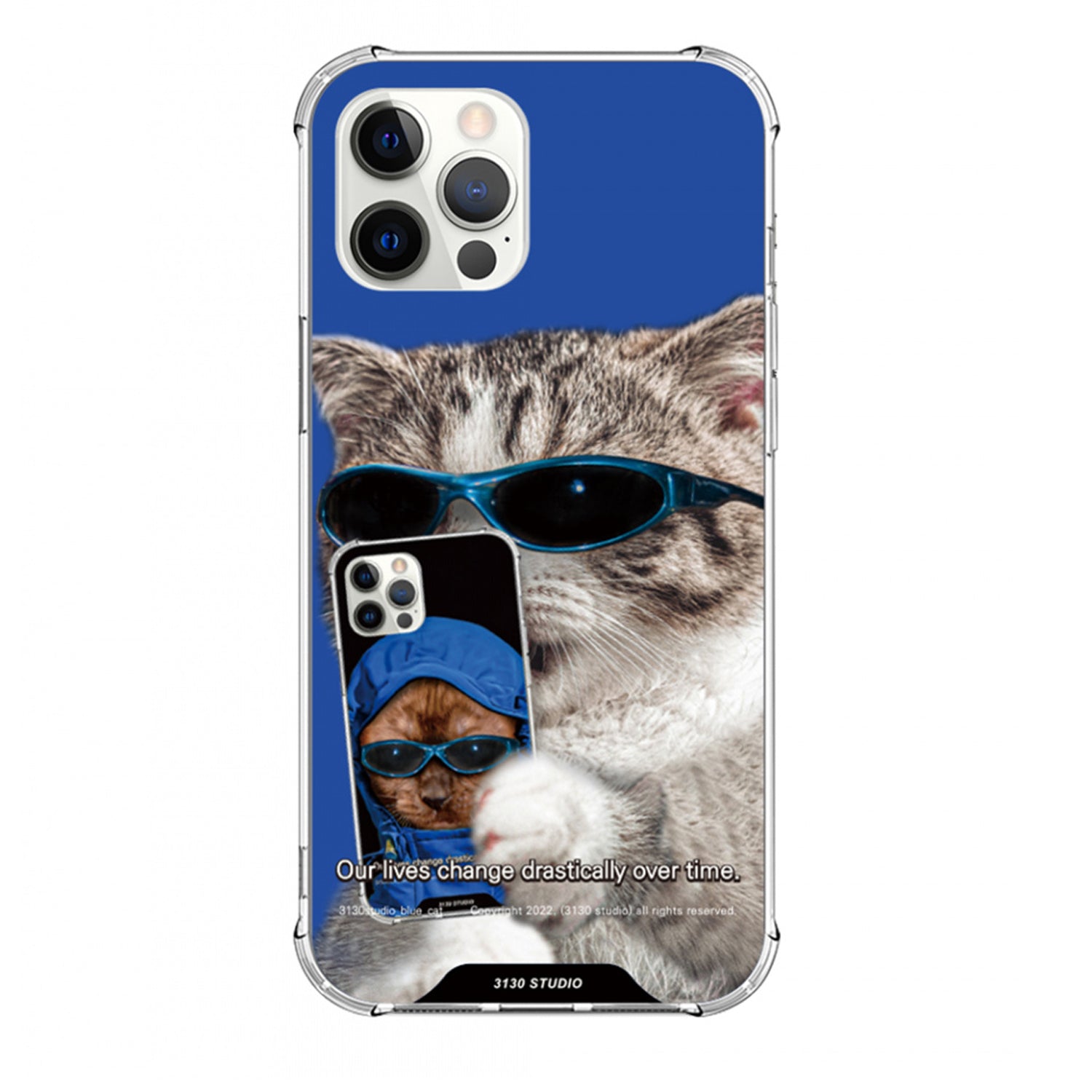 selfie blue cat ver.2 case