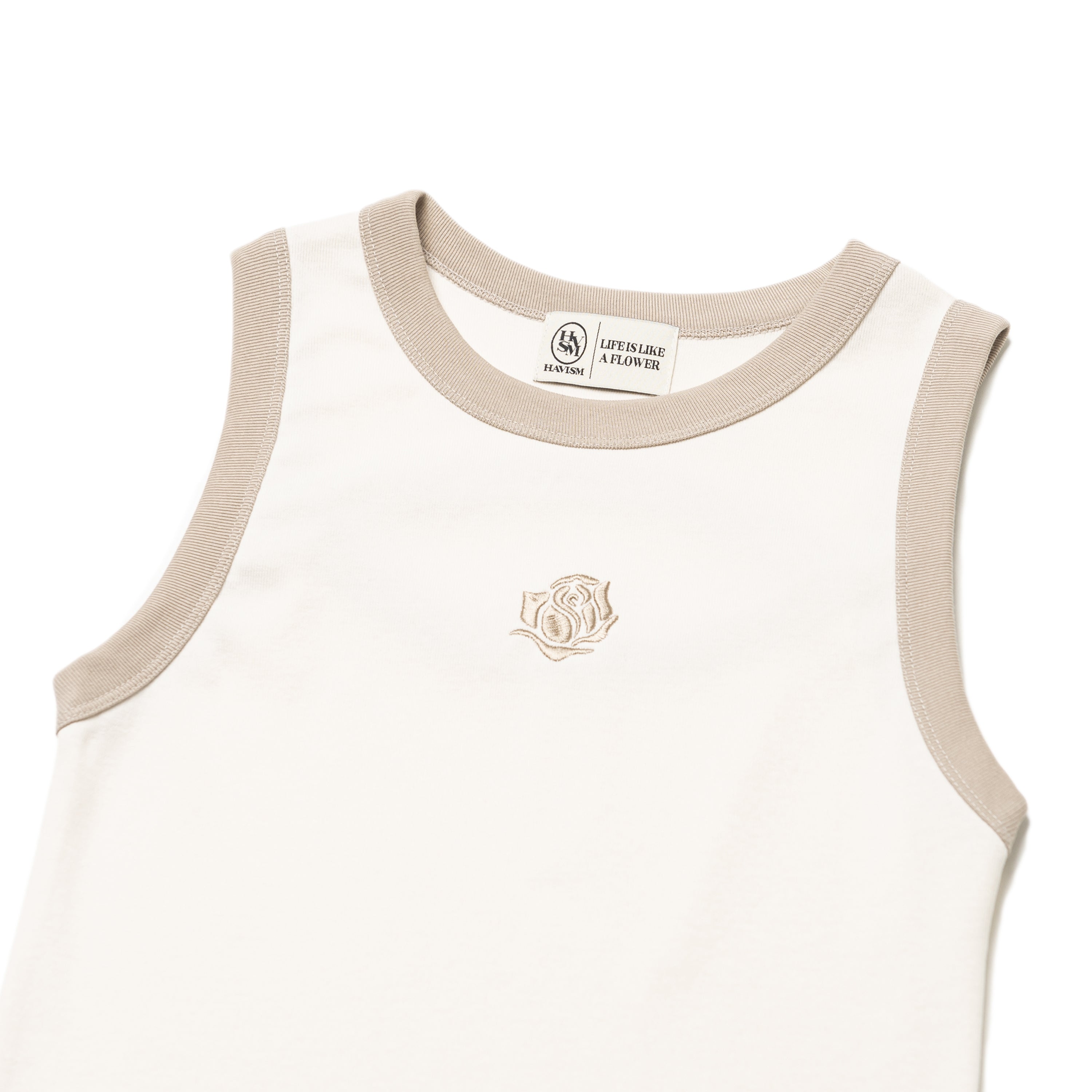 ROSE RINGER SLEEVELESS(BEIGE)