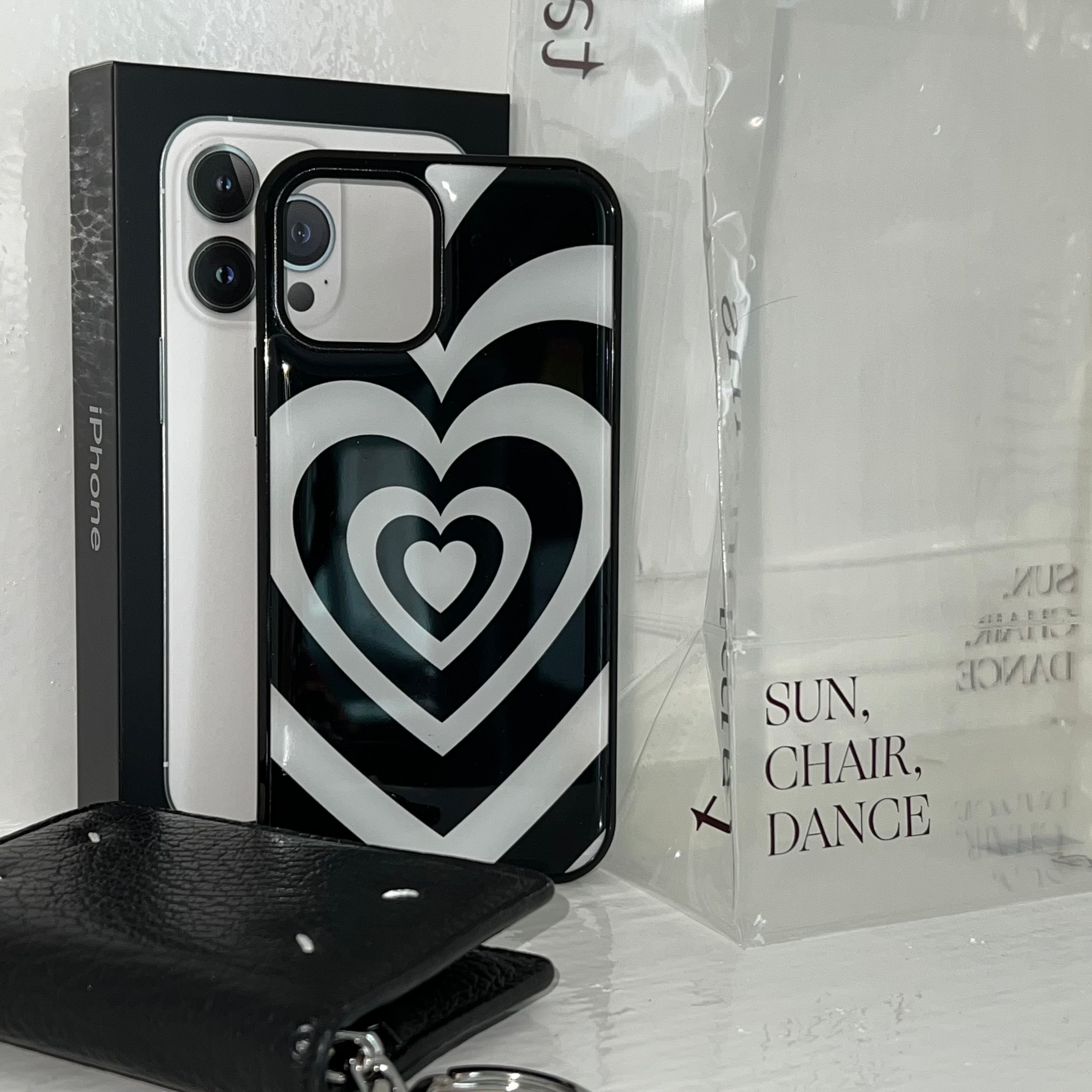 heart beam black epoxy case