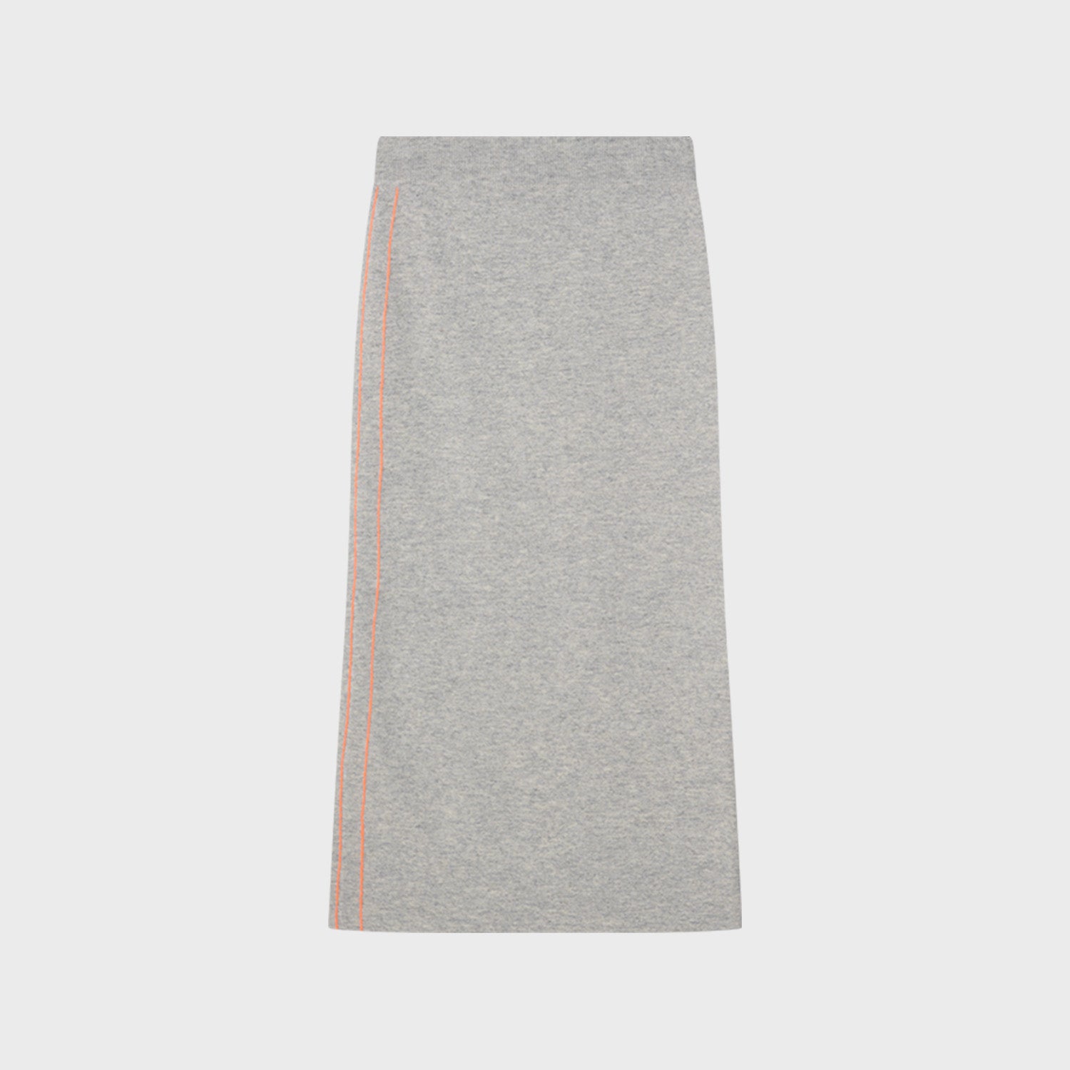 TWO-STITCH LONG SKIRT_MELANGE GREY