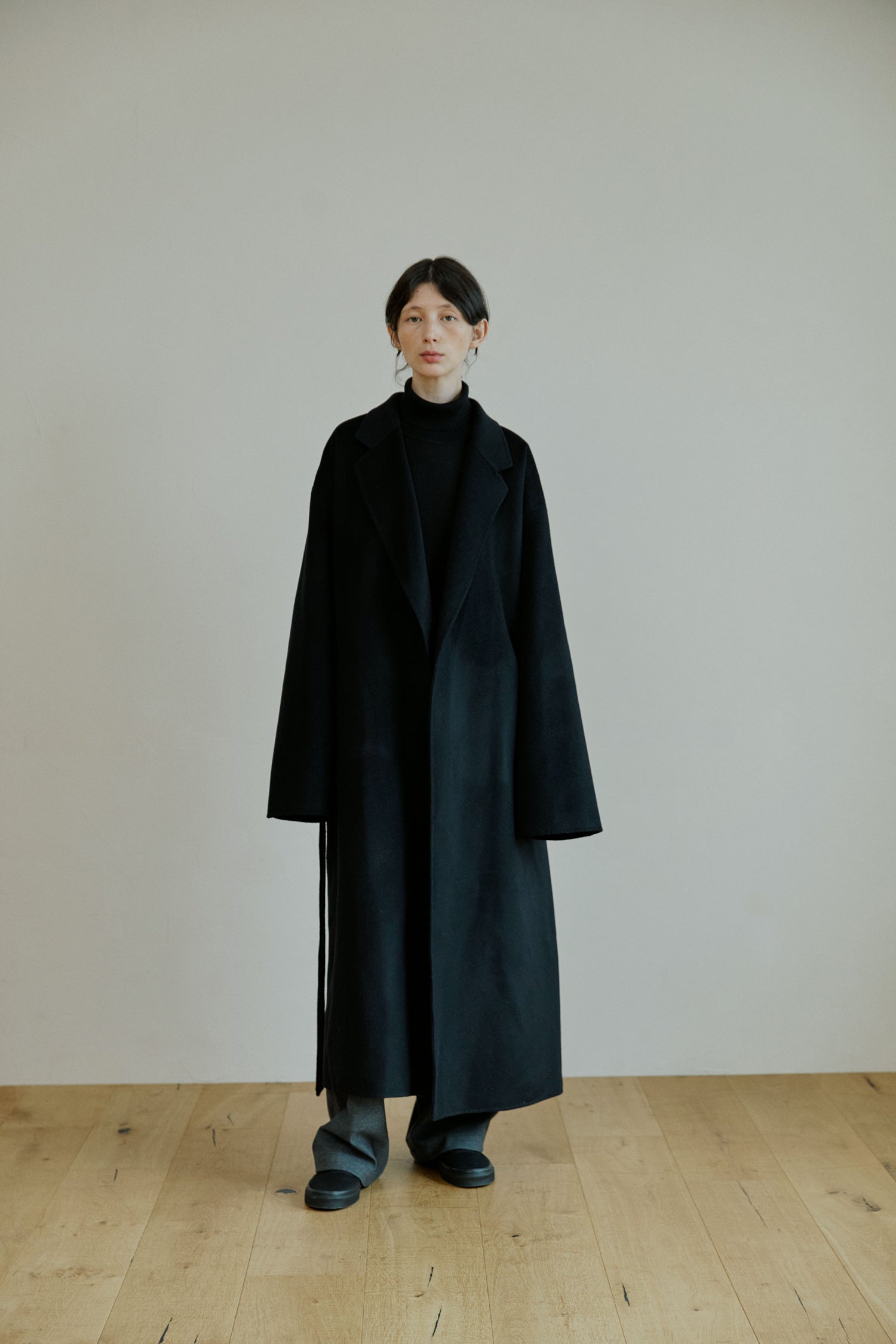 unisex handmade coat black