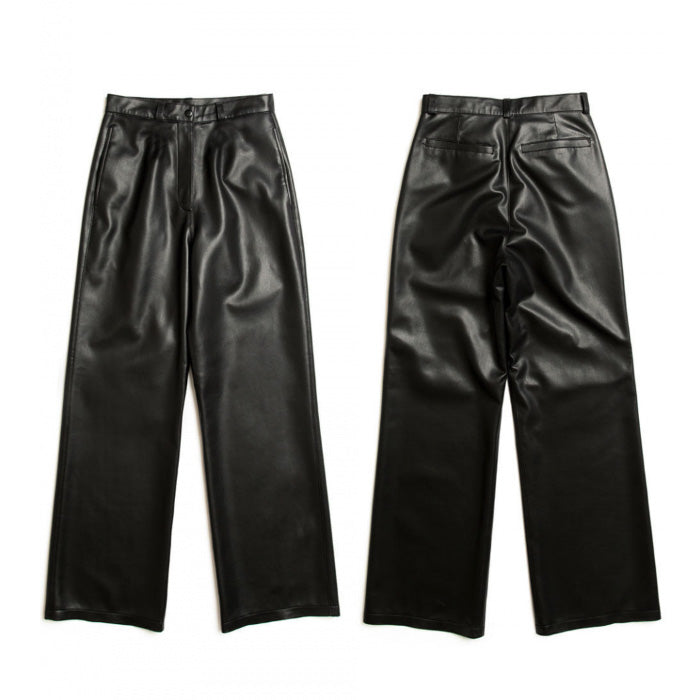 FLOW LINE LEATHER PANTS MEN (BLACK)