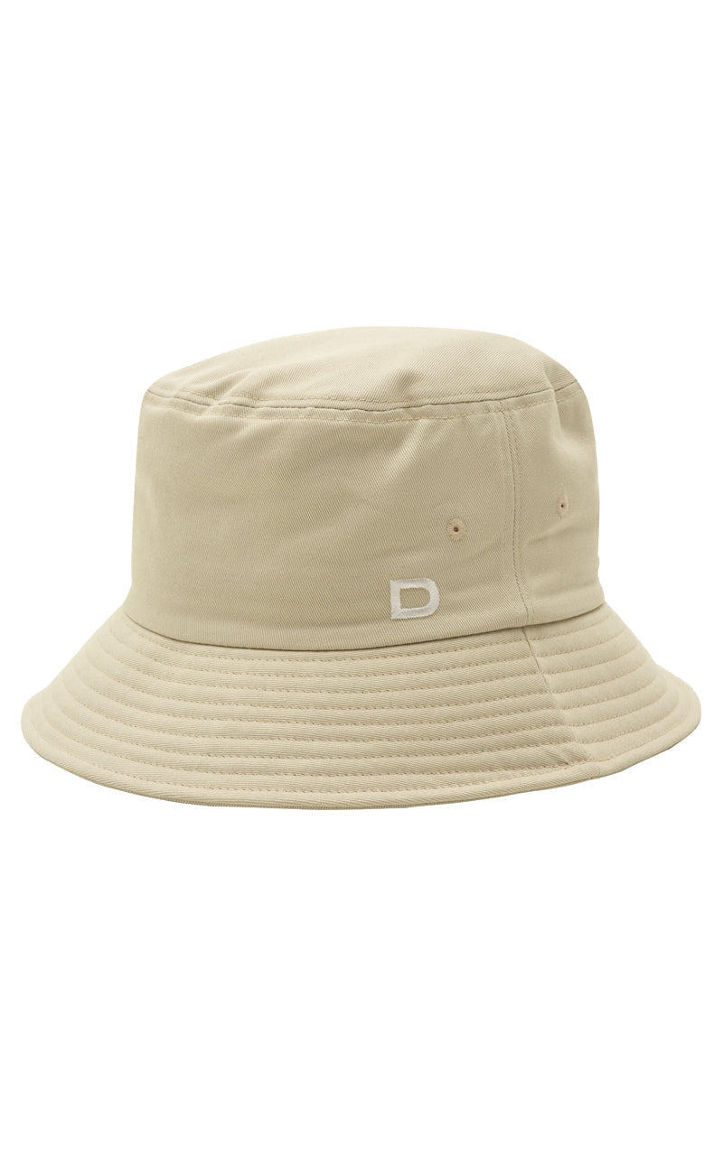 SIGNATURE LOGO BUCKET HAT BEIGE