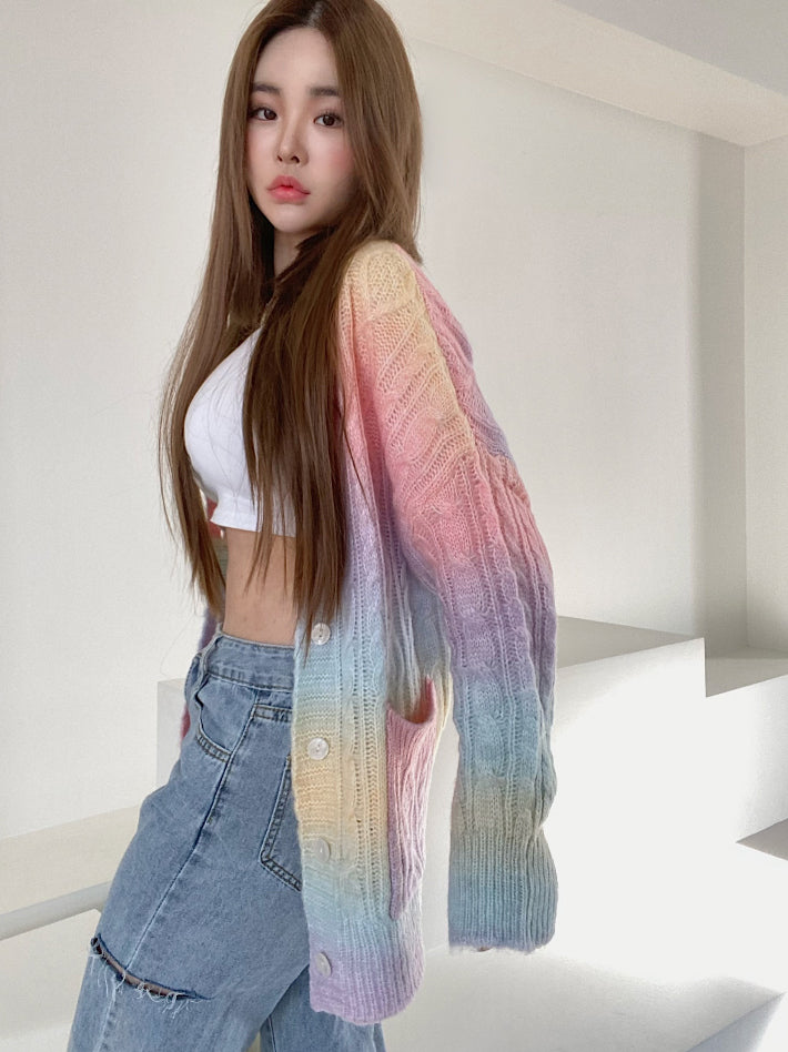 rainbow cardigan