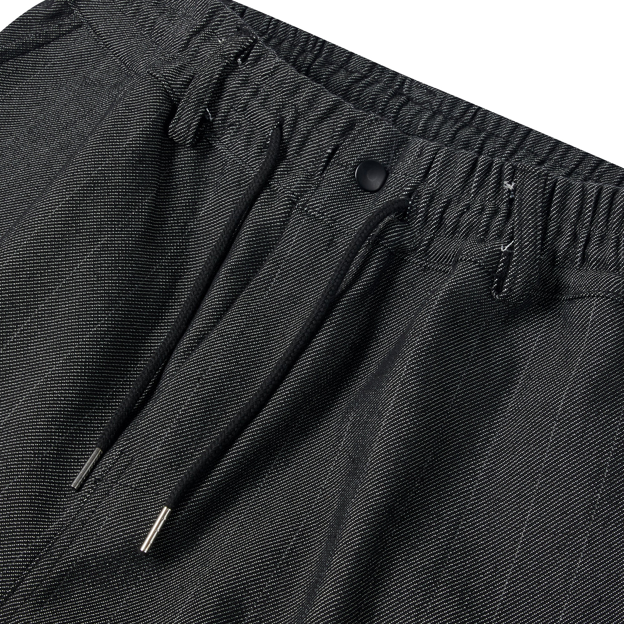 Stripe parachute denim Pants Black