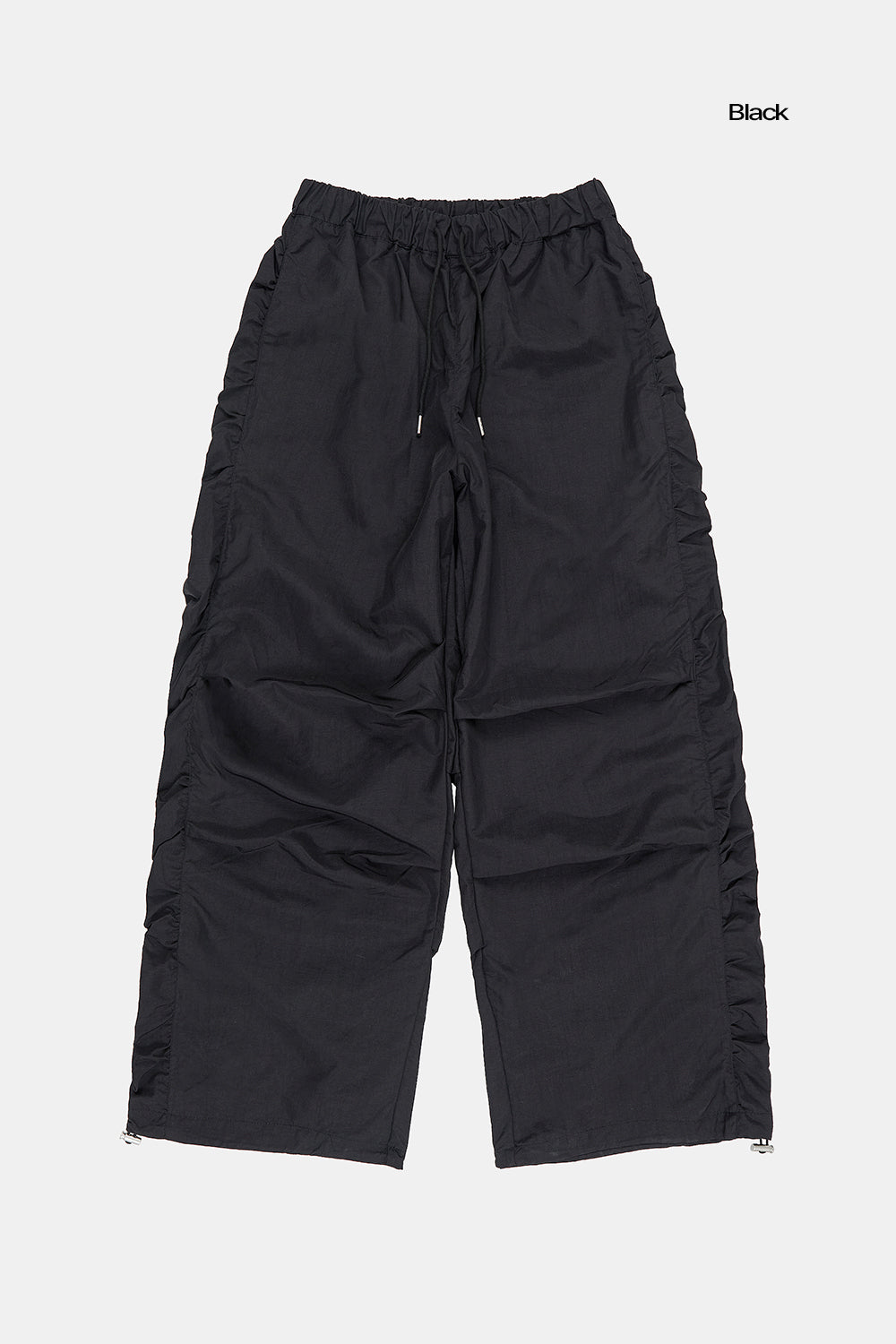 Keep side shirring parachute pants