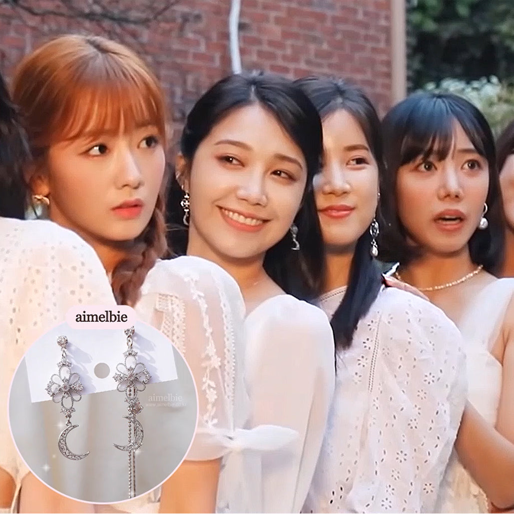  Art Nouveau Moon Earring (Billlie Tsuki, Park Eunbin, Apink Eunji Earring)