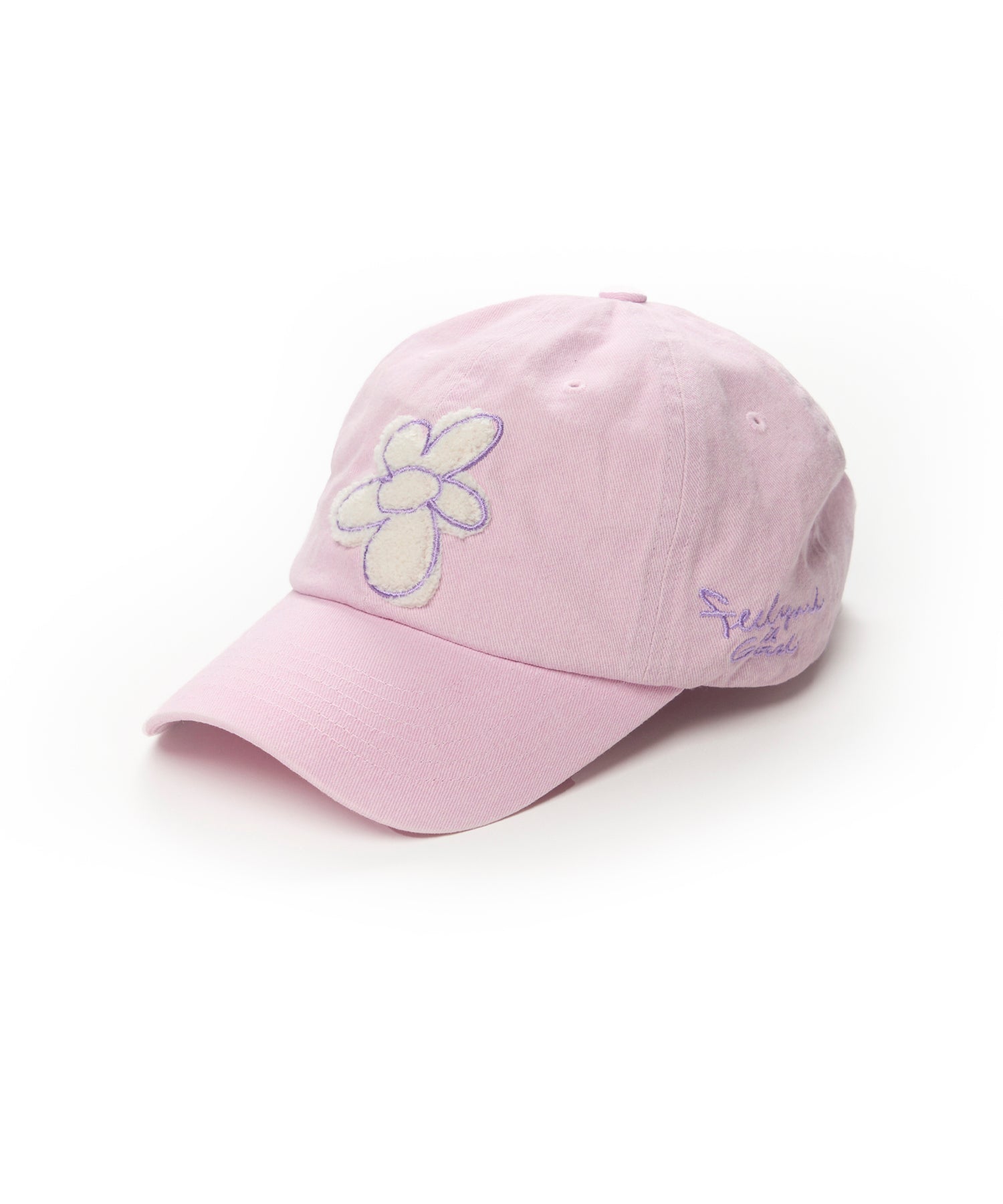 GRAFFITI FLOWER PIGMENT BIOWAHED BALL CAP PINK / BLACK