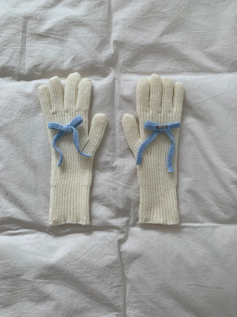 lovely ribbon gloves (4color)