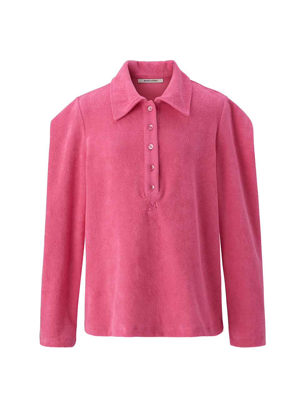 Terry collar top - Pink