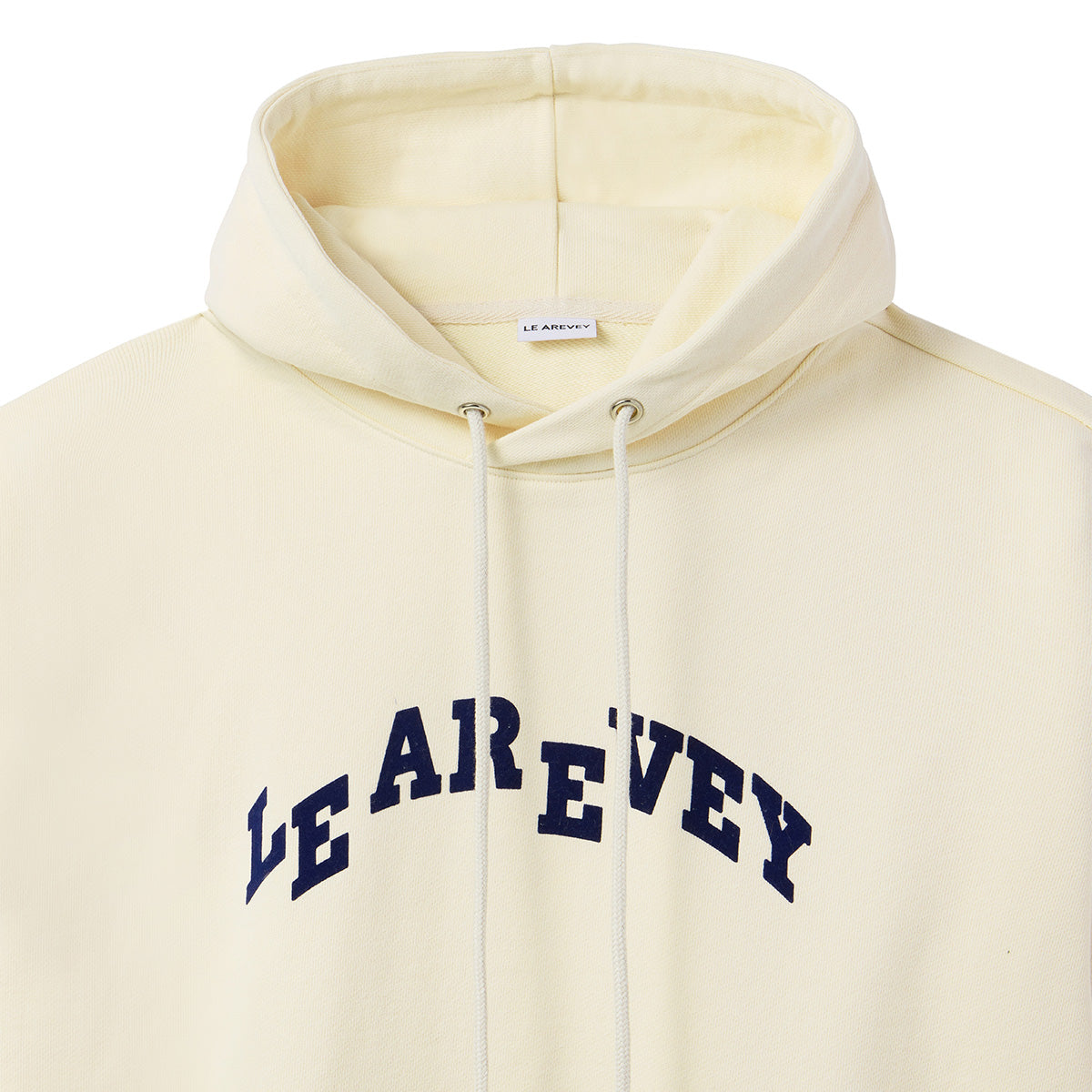 LE AREVEY ARCH LOGO HOODIE IVORY