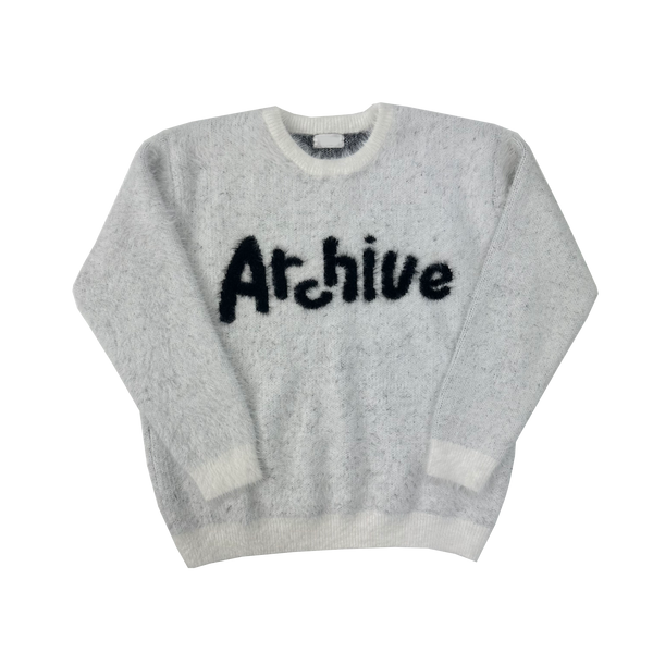 lettering angora mohair knitwear