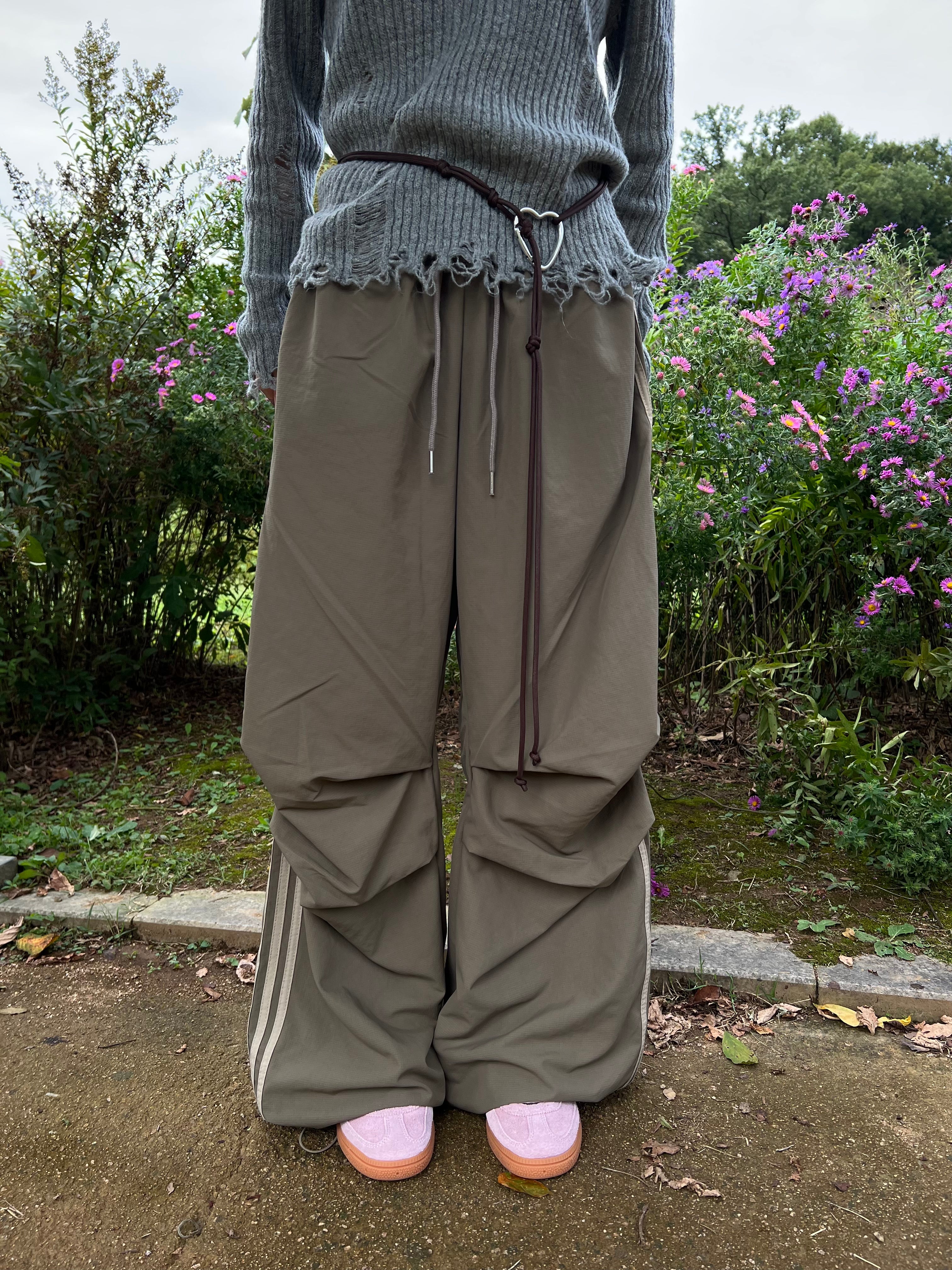 triple tape parasuit balloon pants