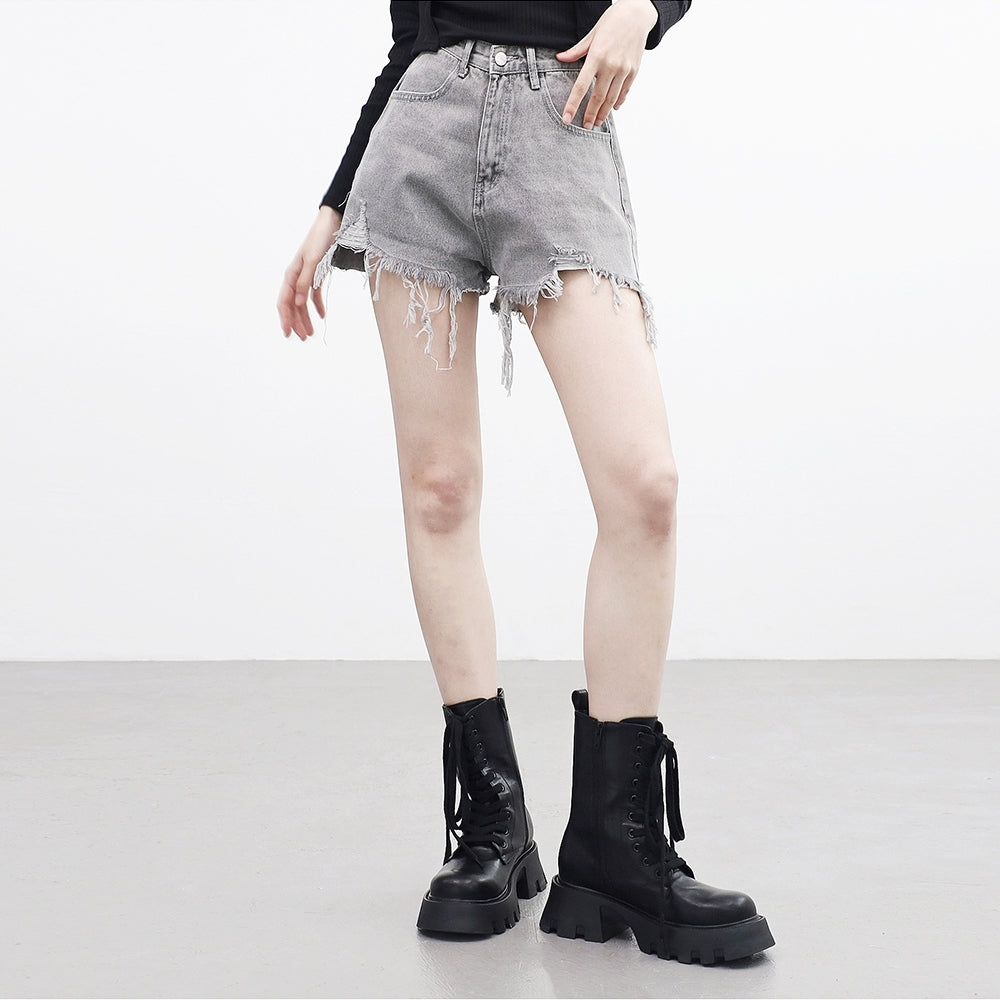 Dalen Damage Denim Shorts