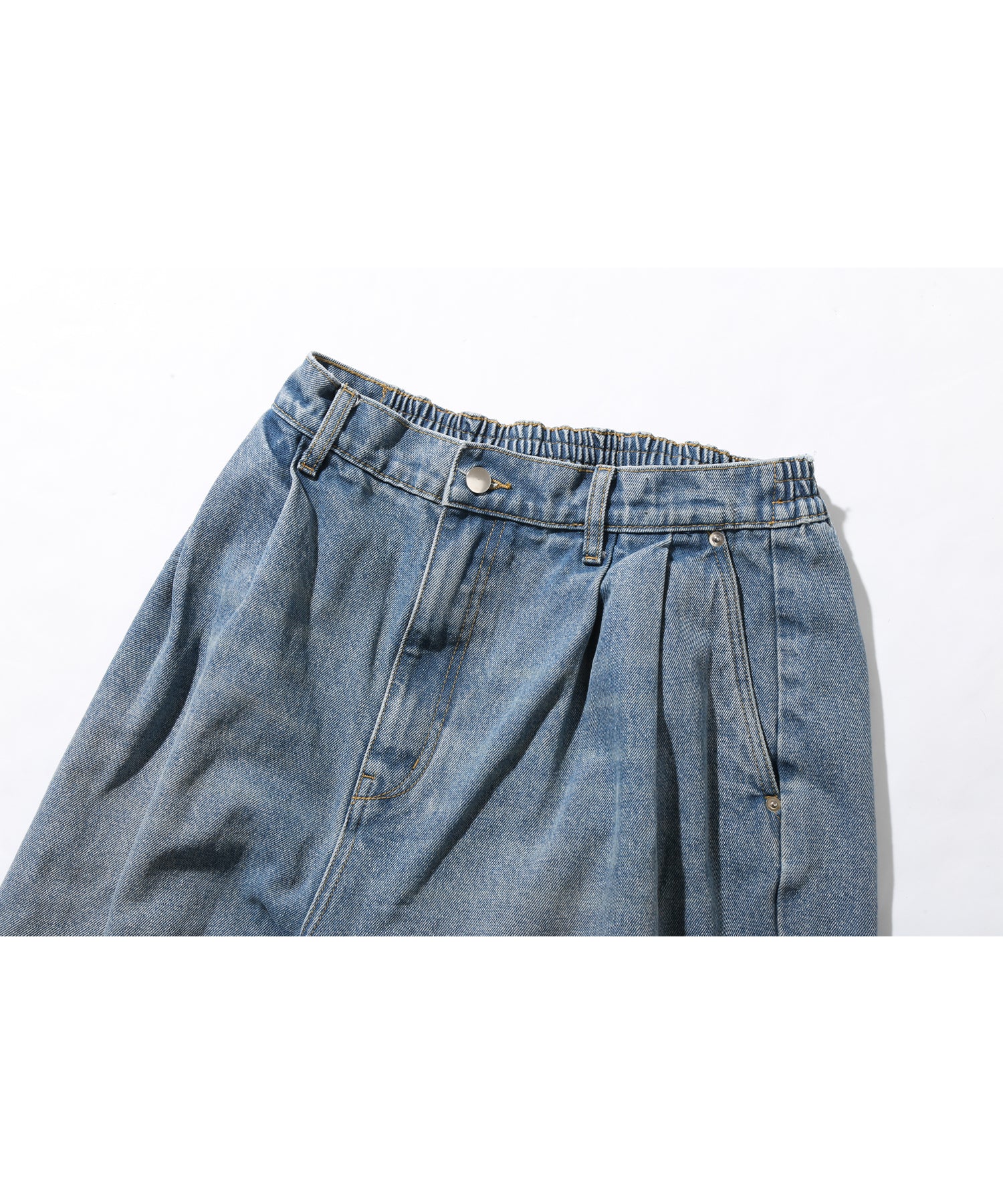 Washing Long Balloon Pants (Light Blue)