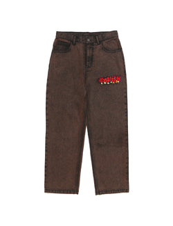 5-POCKET EMB DENIM PANTS BROWN(CV2CFUD129A)