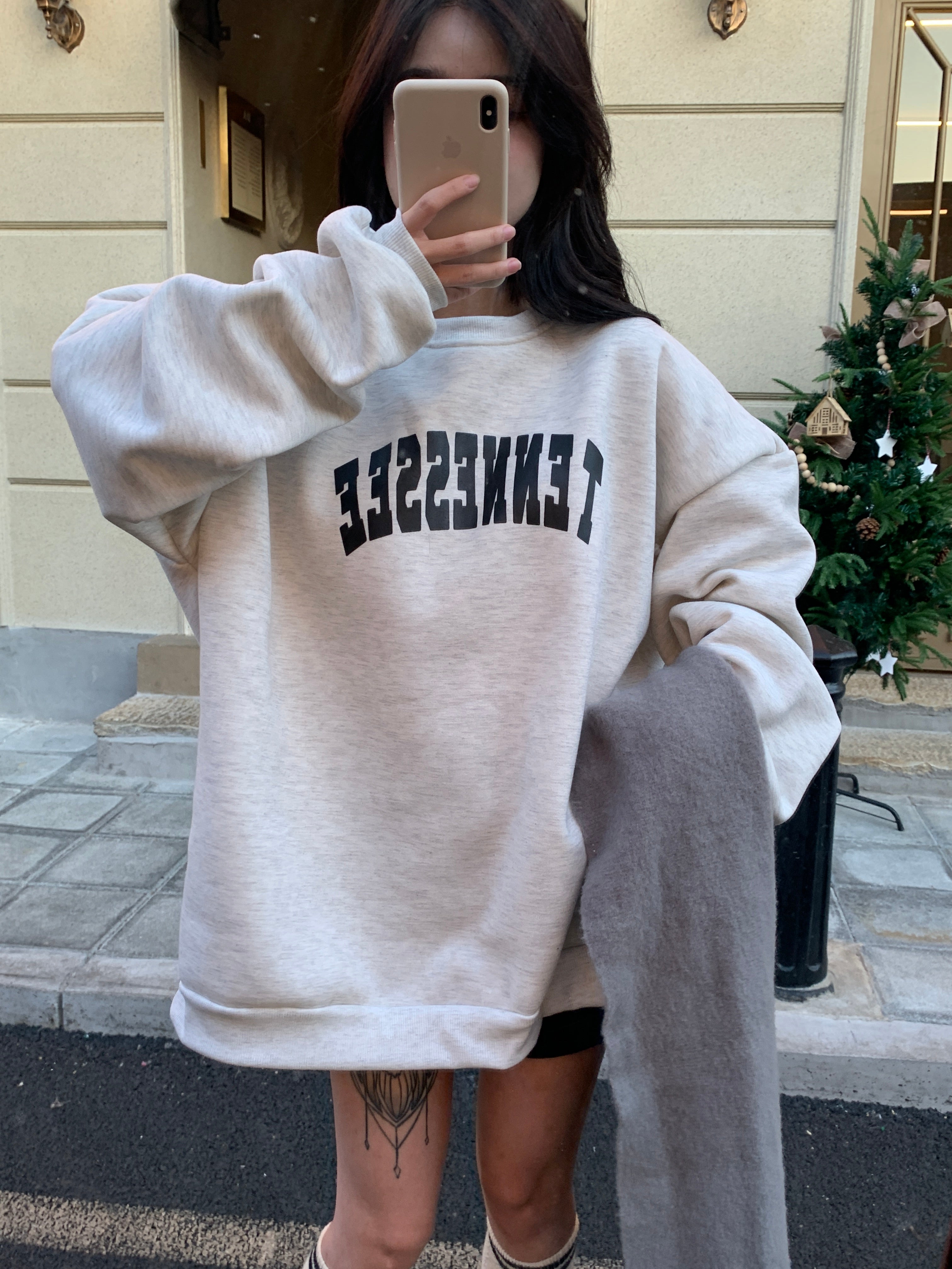 Geographical Name Sweat オーバーサイズ プルオーバー カレッジロゴ スウェット トレーナー